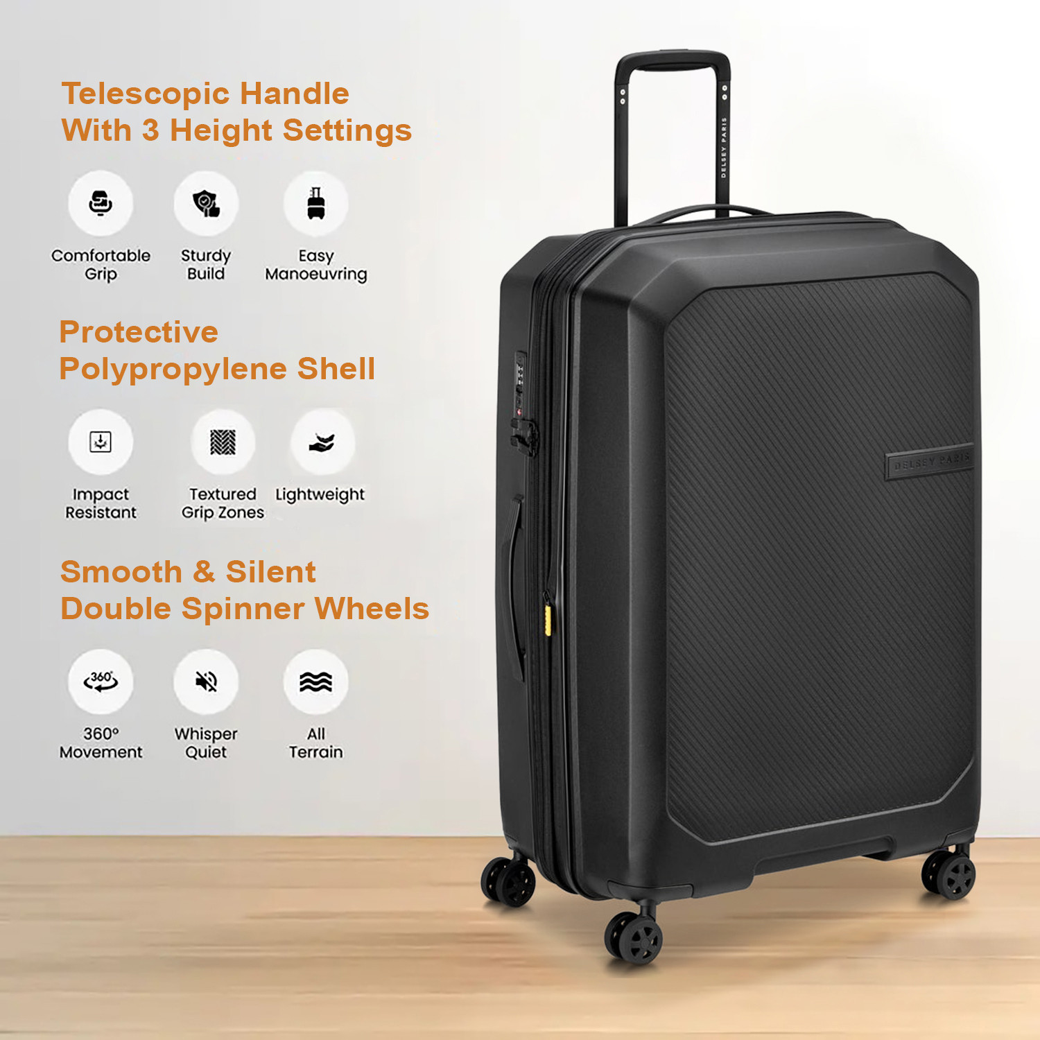 Image of DELSEY PARIS ANVERS Expandable Check-in Suitcase 8 Wheels - 28 Inch