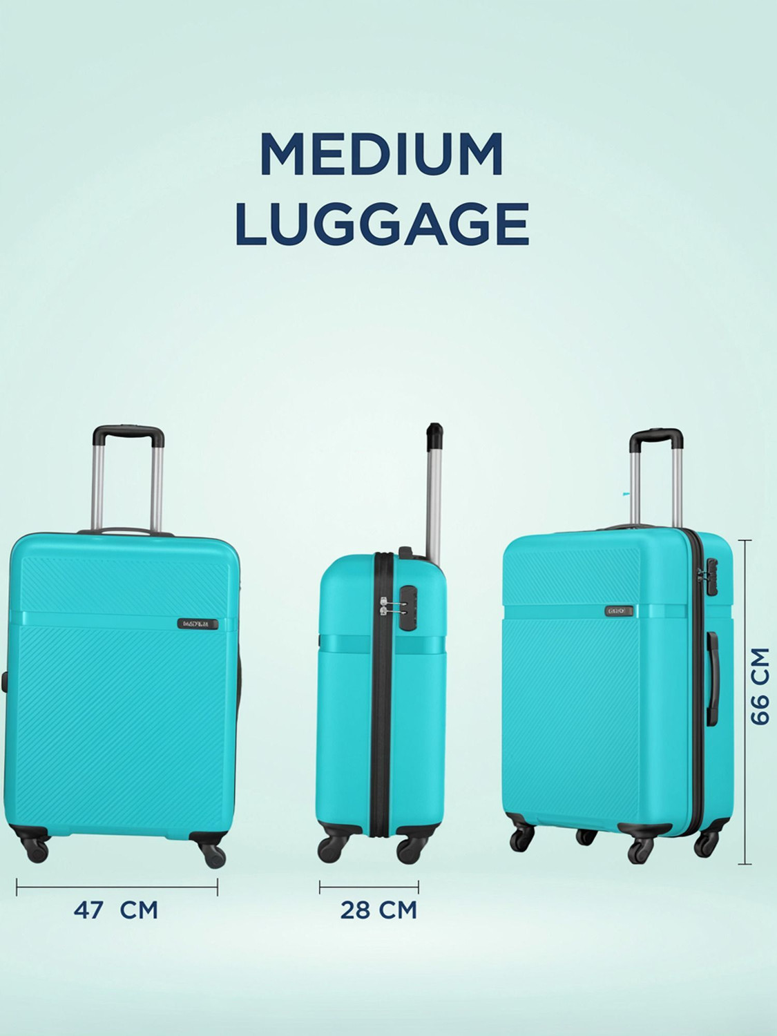 Image of Safari Magnum Fury 66 Check-in Suitcase 4 Wheels - 26 Inches