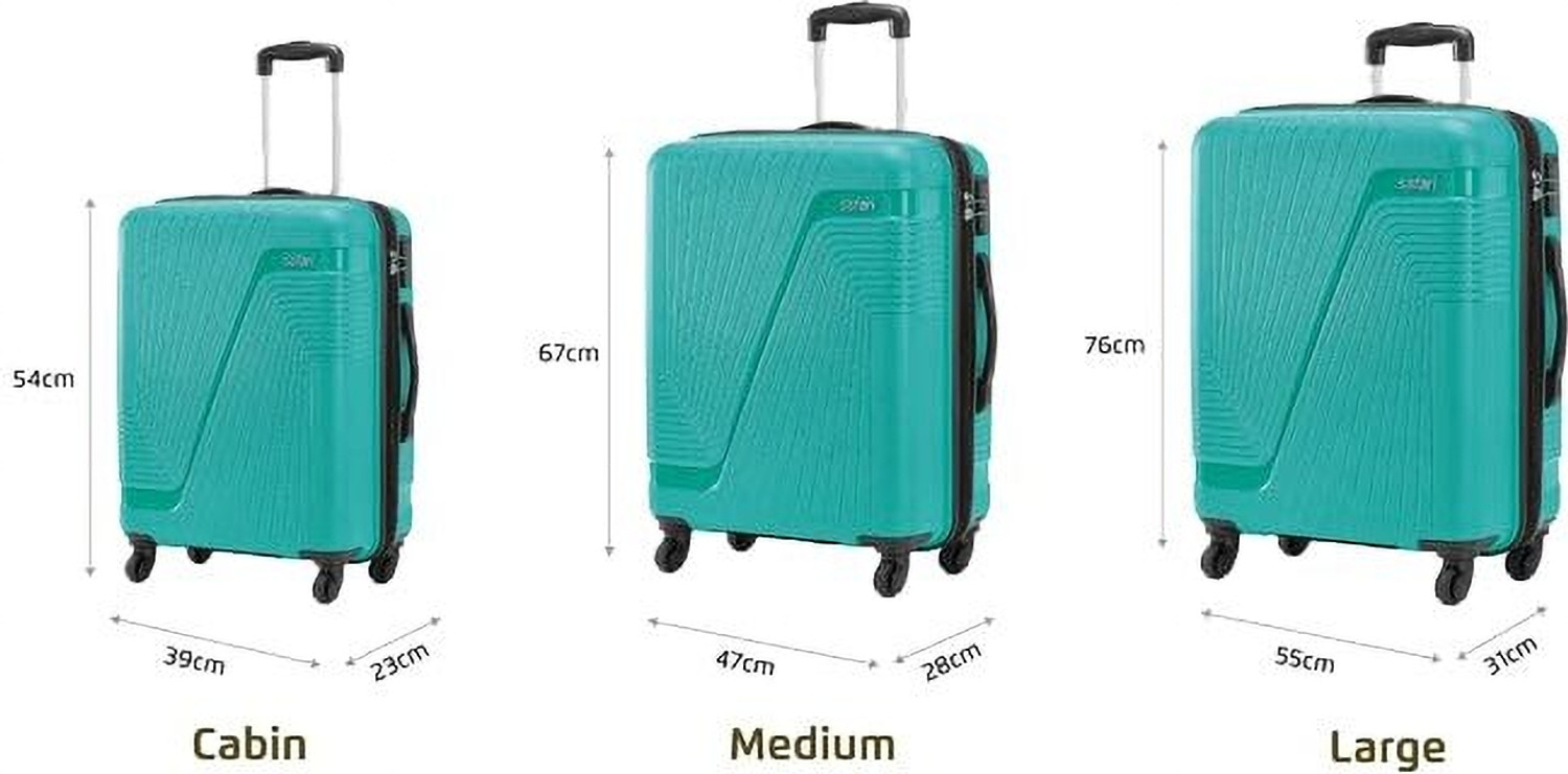Image of SAFARI Hard Body Set of 3 Luggage 8 Wheels - zioncm 55 - Teal, Green