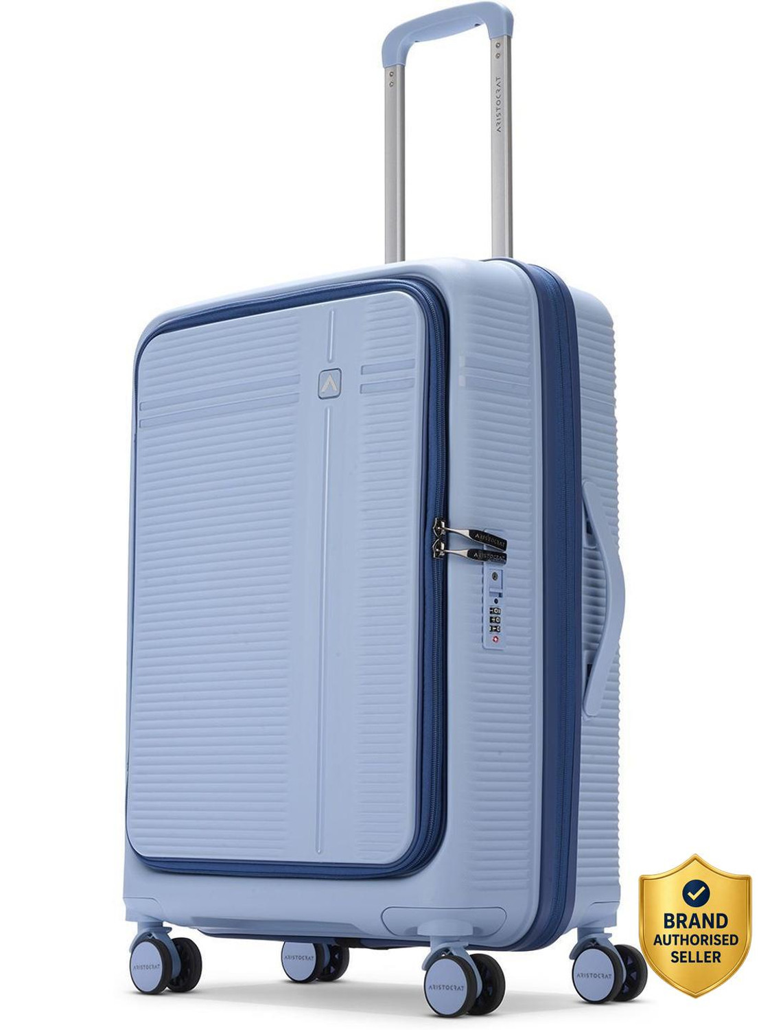 Image of ARISTOCRAT Solana Check-in Trolley Bag | Front Opening Hard Luggage with TSA Lock Check-in Suitcase 8 Wheels - 26 inch