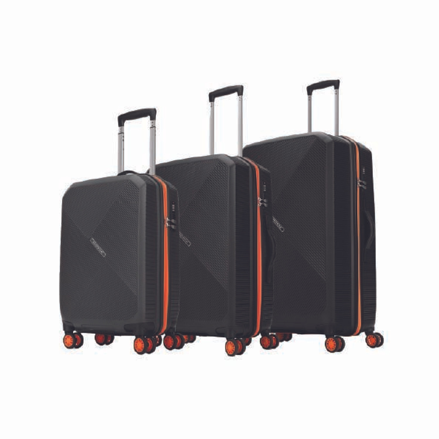 Image of ARISTOCRAT Apex Hard Side Polypropylene Luggage | Trolley Bag with Combination Lock Cabin & Check-in Set 8 Wheels - 31 Inch