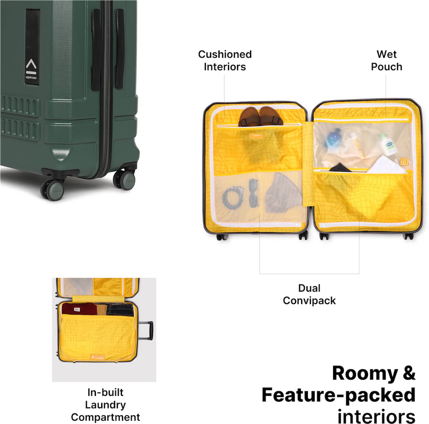 Uppercase Bullet 66cm Hardsided Trolley Bag 8 Wheels - Image 3