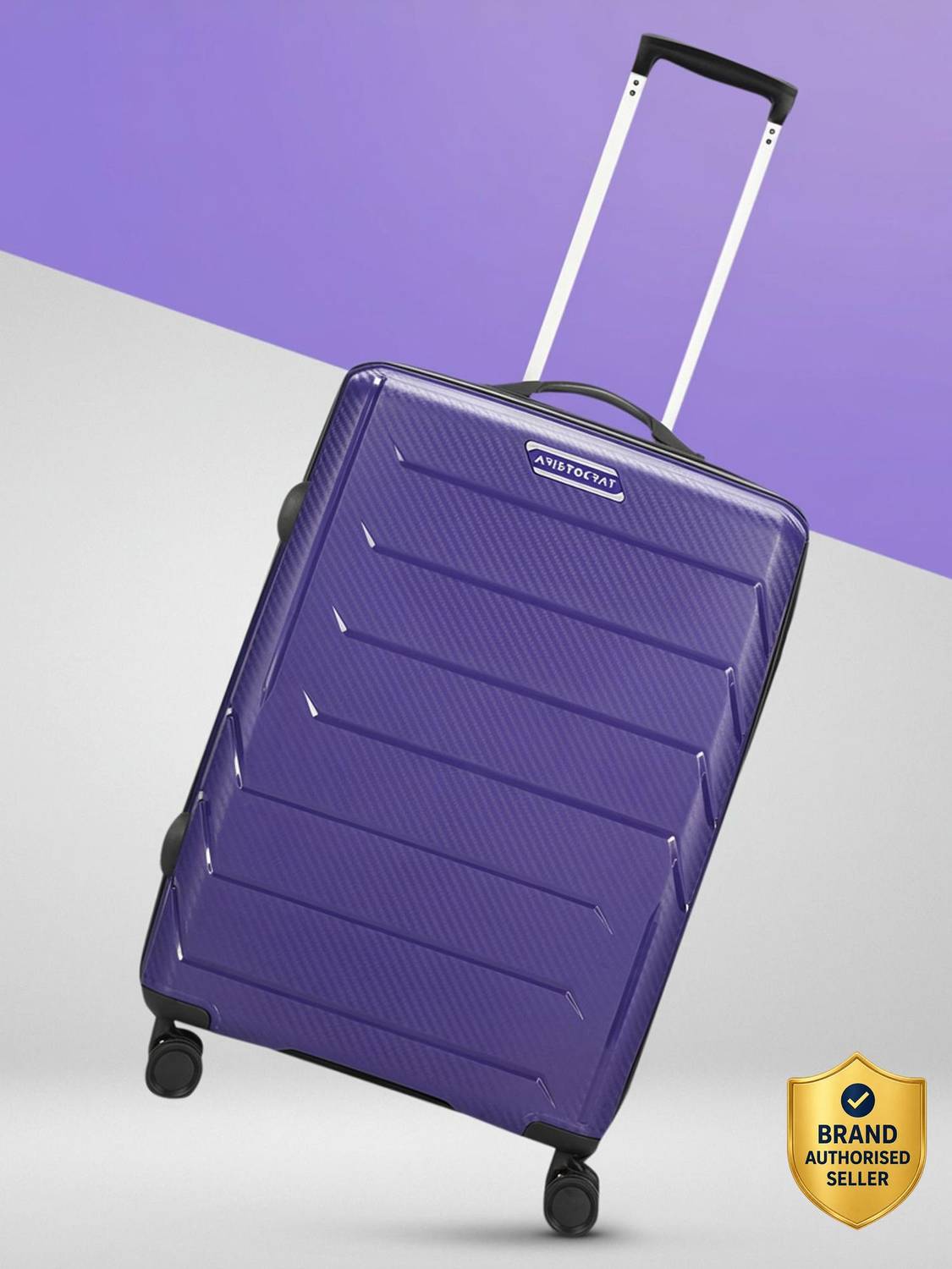 ARISTOCRAT CHROMA 8W(N) STROLLY MEDIUM 360 PURPLE Check-in Suitcase 8 Wheels - 26 Inch