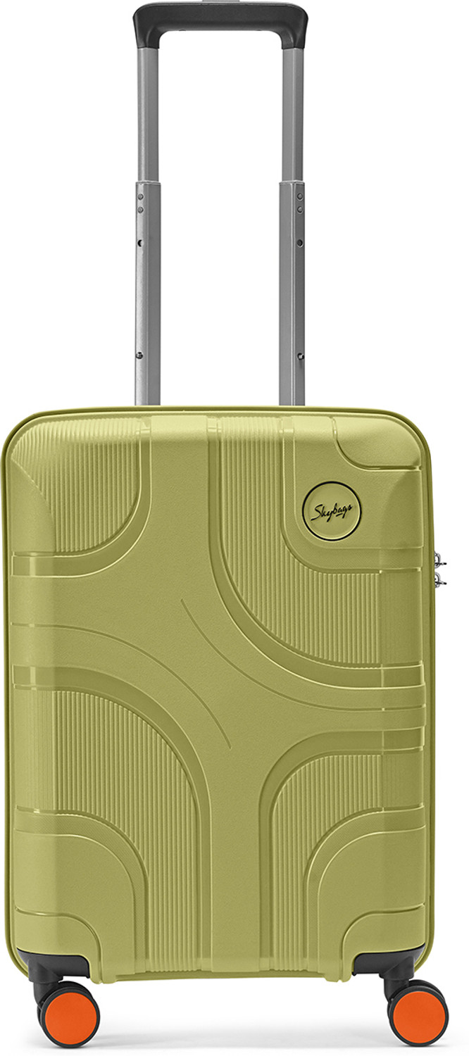 Image of SKYBAGS Cubism Cabin Trolley Bag | Small Hard Luggage with Combination Lock Cabin Suitcase 8 Wheels - 22 Inch