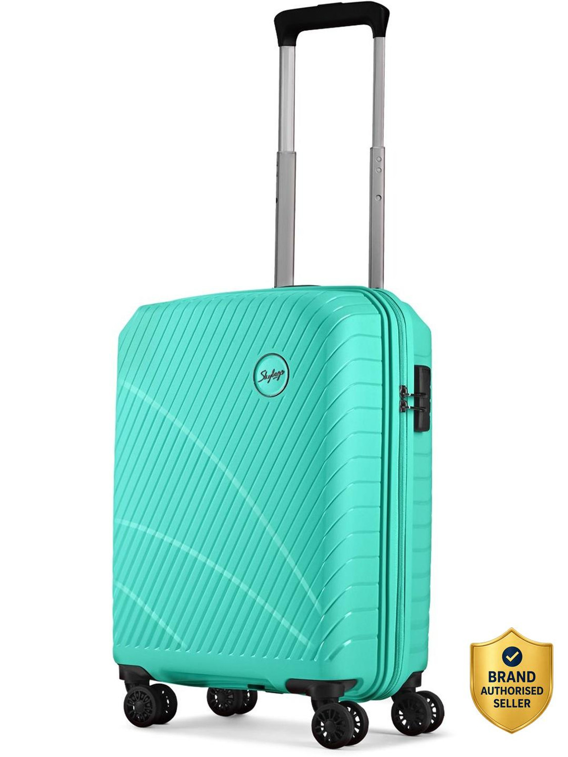 Image of SKYBAGS Streax Cabin Trolley Bag | Hard Luggage | Combination Lock with Sturdy Zipper Cabin Suitcase 8 Wheels - 22 inch