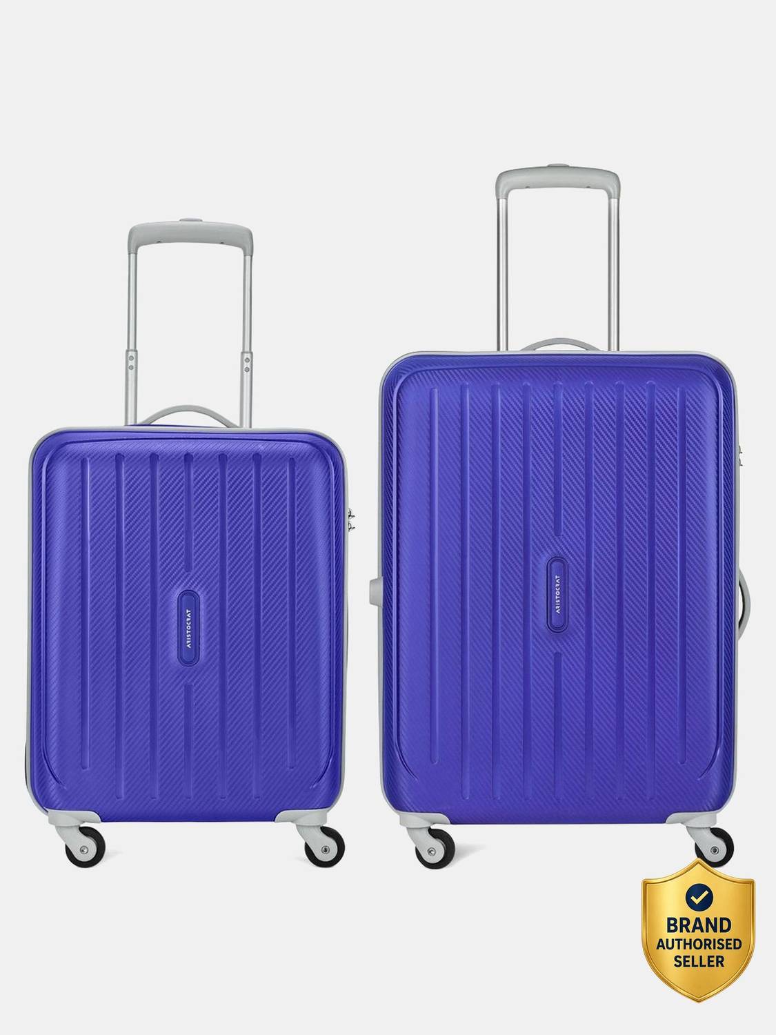 ARISTOCRAT Photon of 2 (Small 55cm | Medium 64cm) - Trolley Bag Cabin & Check-in Set 4 Wheels - 27 inch