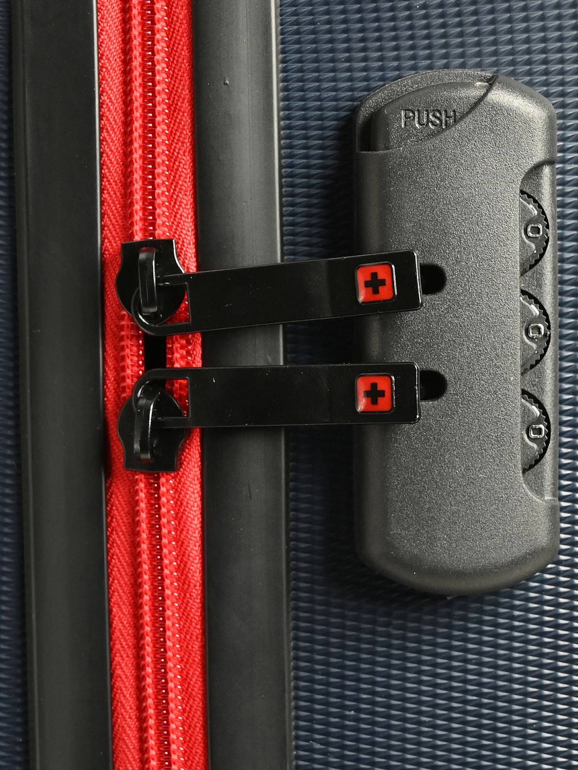 SWISS MILITARY MOSAIC Hard Top 24 Inch Luggage Trolley Bag Black