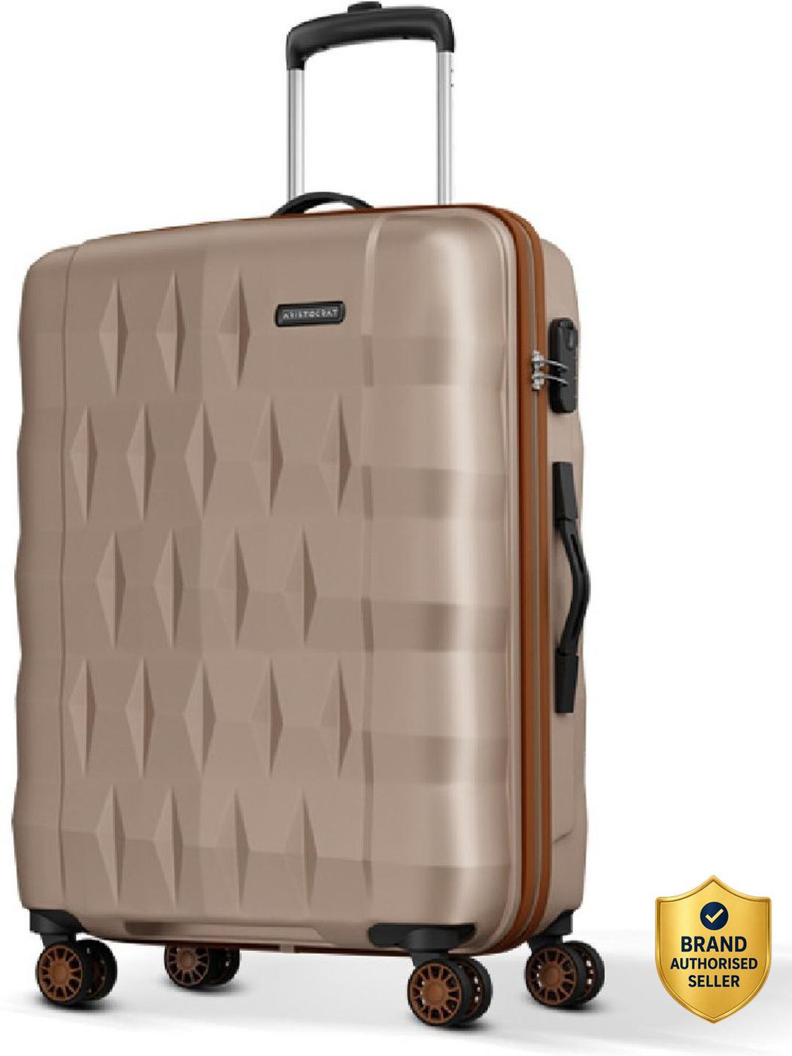 Image of ARISTOCRAT Comet Check-in Trolley Bag | Medium Hard Luggage with Combination Lock Check-in Suitcase 8 Wheels - 26 Inch