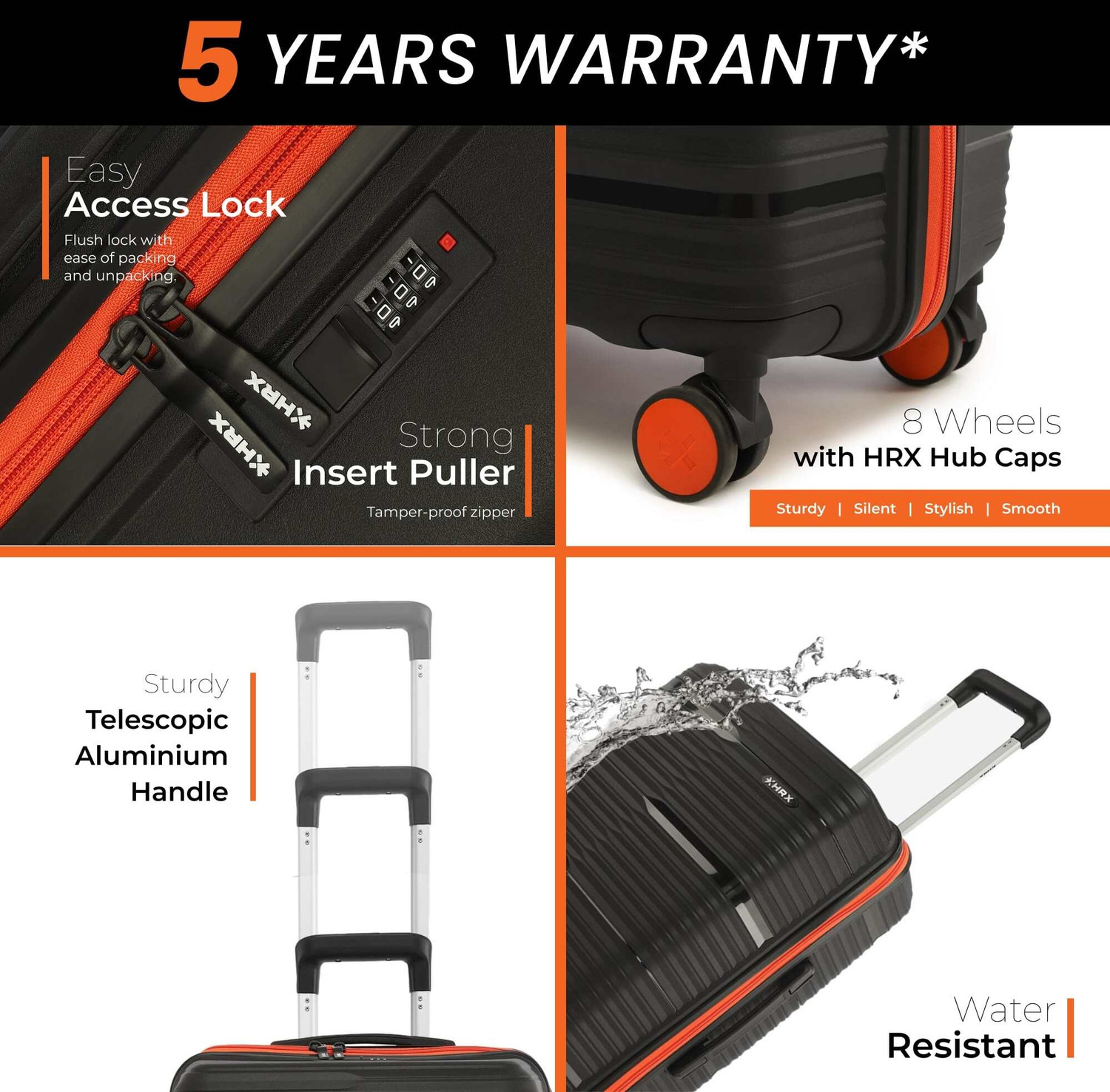 Image of HRX Zanzibar Check-in Suitcase 8 Wheels - 30 inch