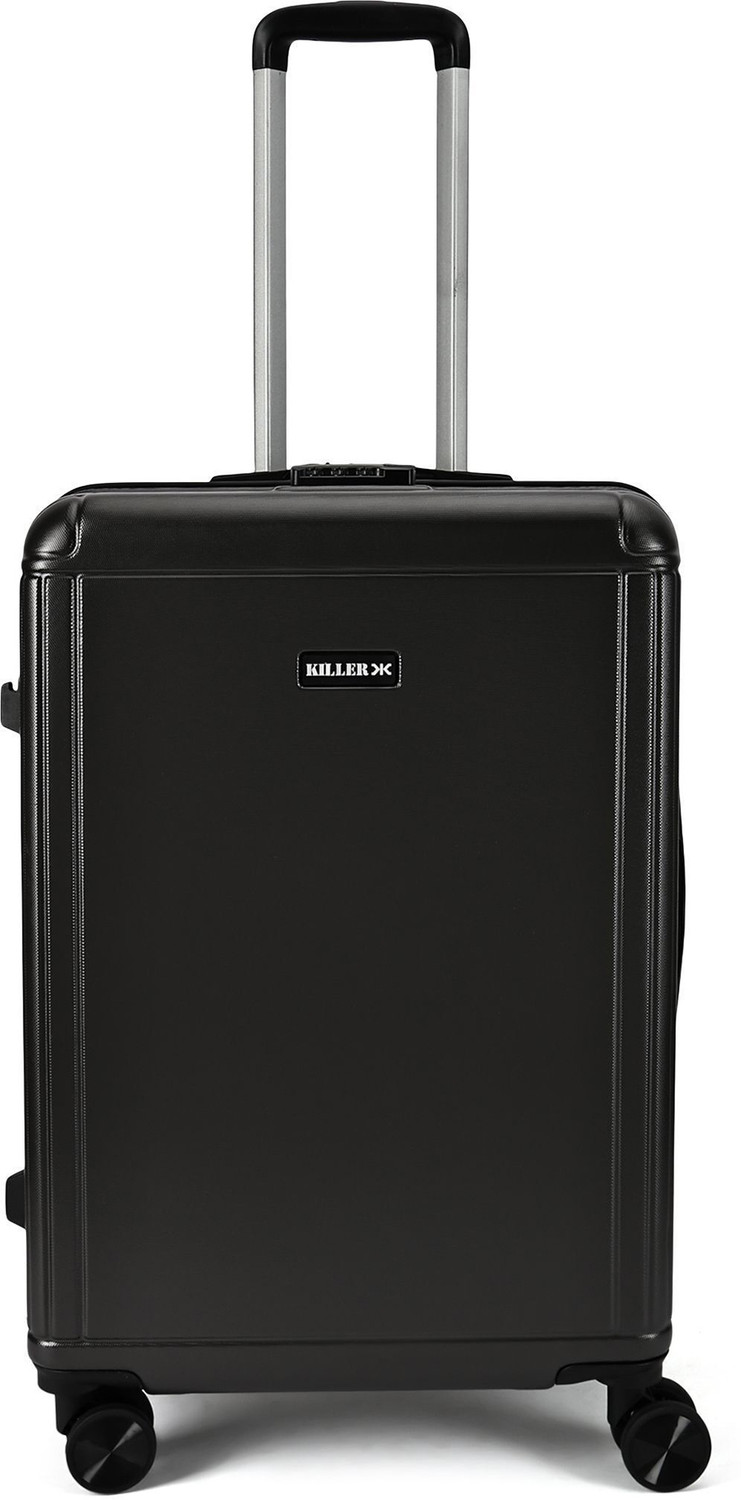Image of KILLER Box-Light-Weight & Durable Polycarbonate Dark Grey-Hard Luggage Check-in Suitcase 8 Wheels - 24 Inch
