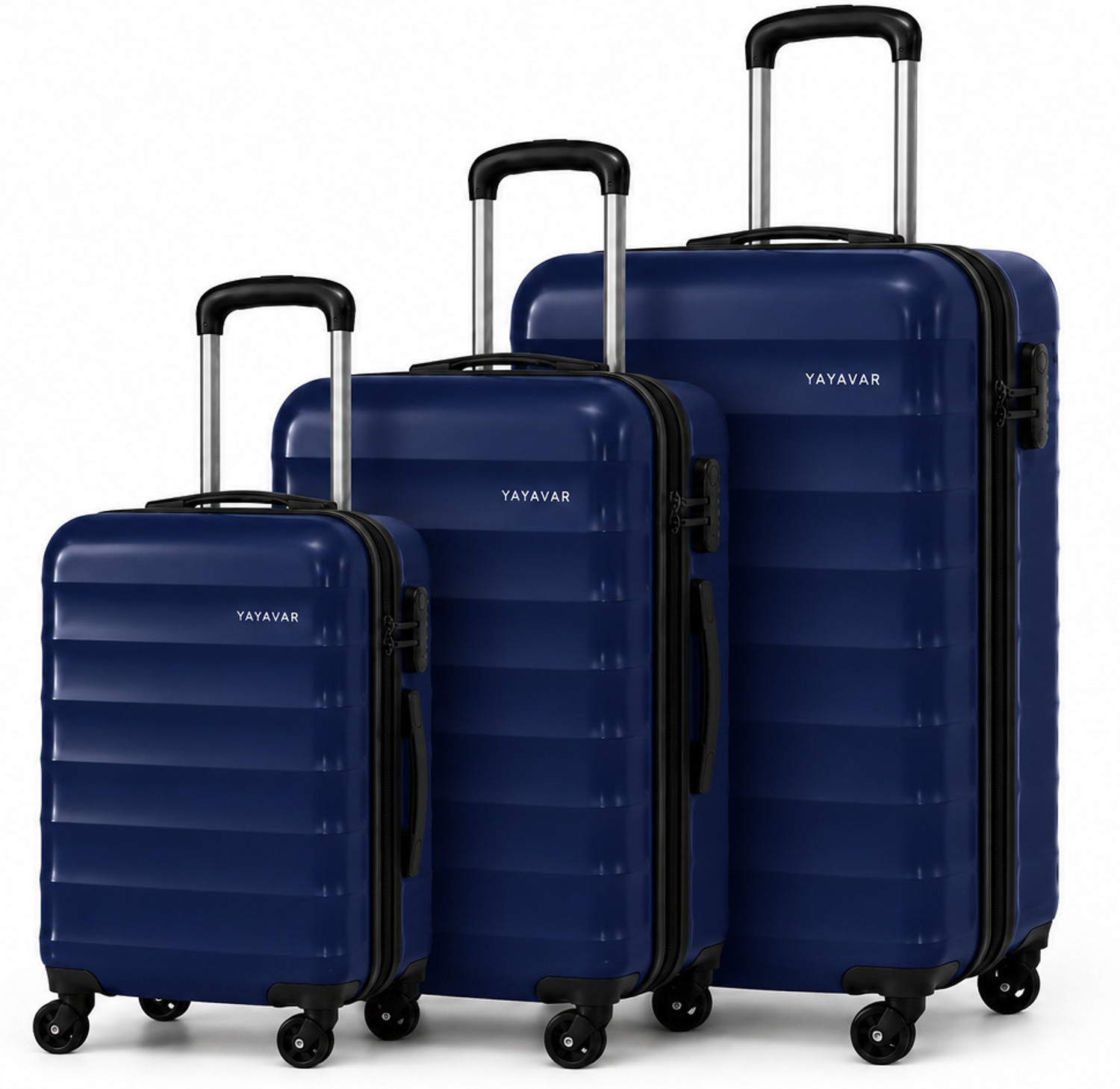 Image of YAYAVAR OSLO Scratchproof 360Degree Rotating Design Trolley Bag Cabin & Check-in Set 4 Wheels - 30 inch