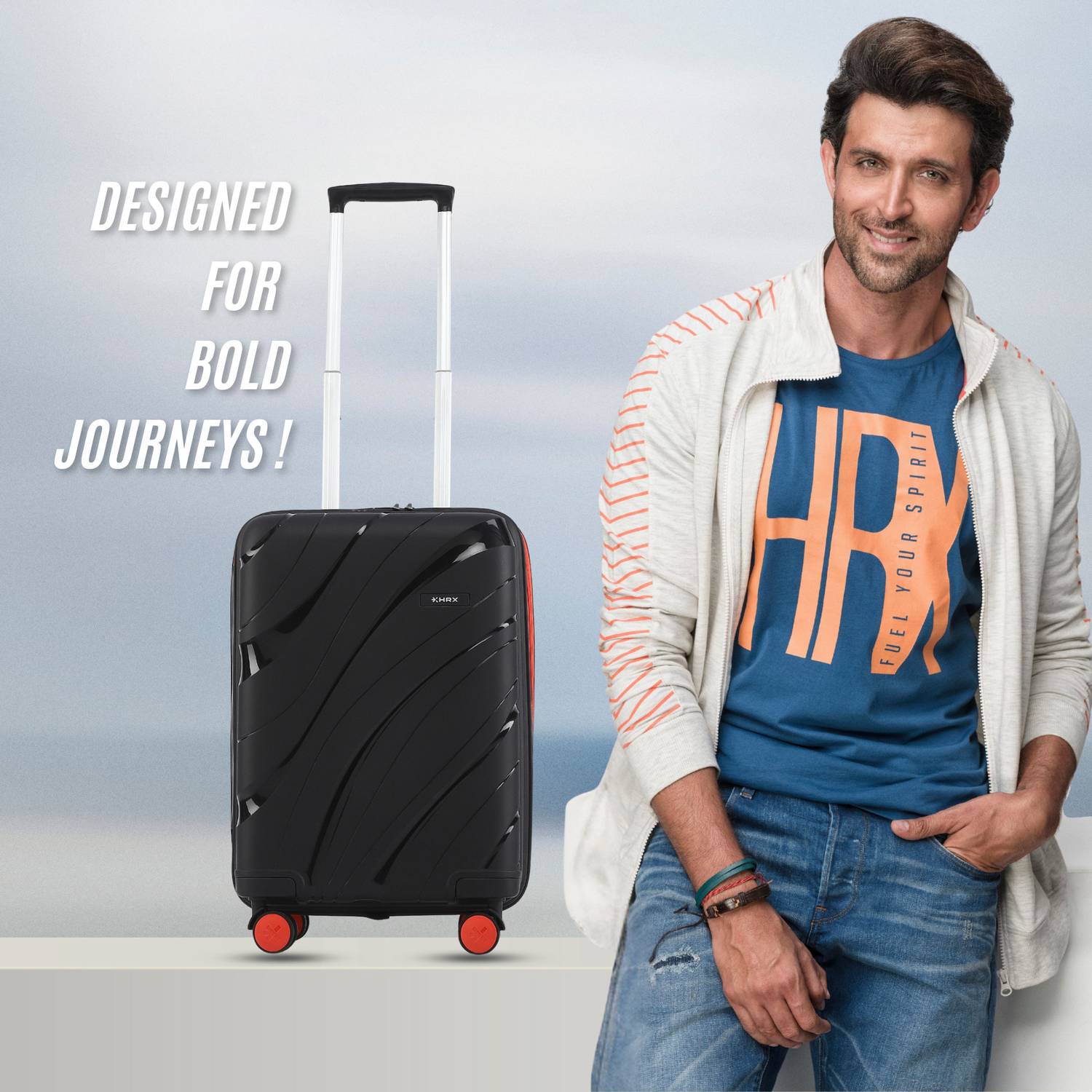 HRX by Hrithik Roshan Madrid 22 inch 8 Wheel Suitcase - Image 2