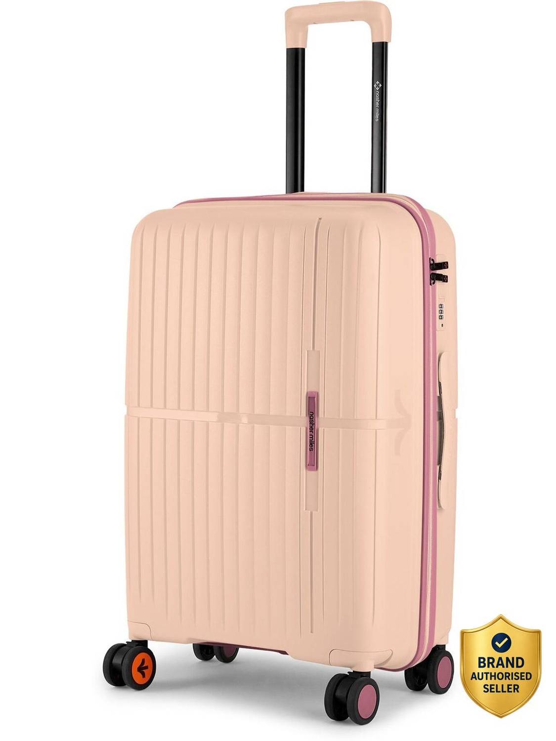 NASHER MILES Springfield Hard-Sided Polypropylene Luggage 24inch Trolley Bag for Travel Check-in Suitcase 8 Wheels - 24 inch