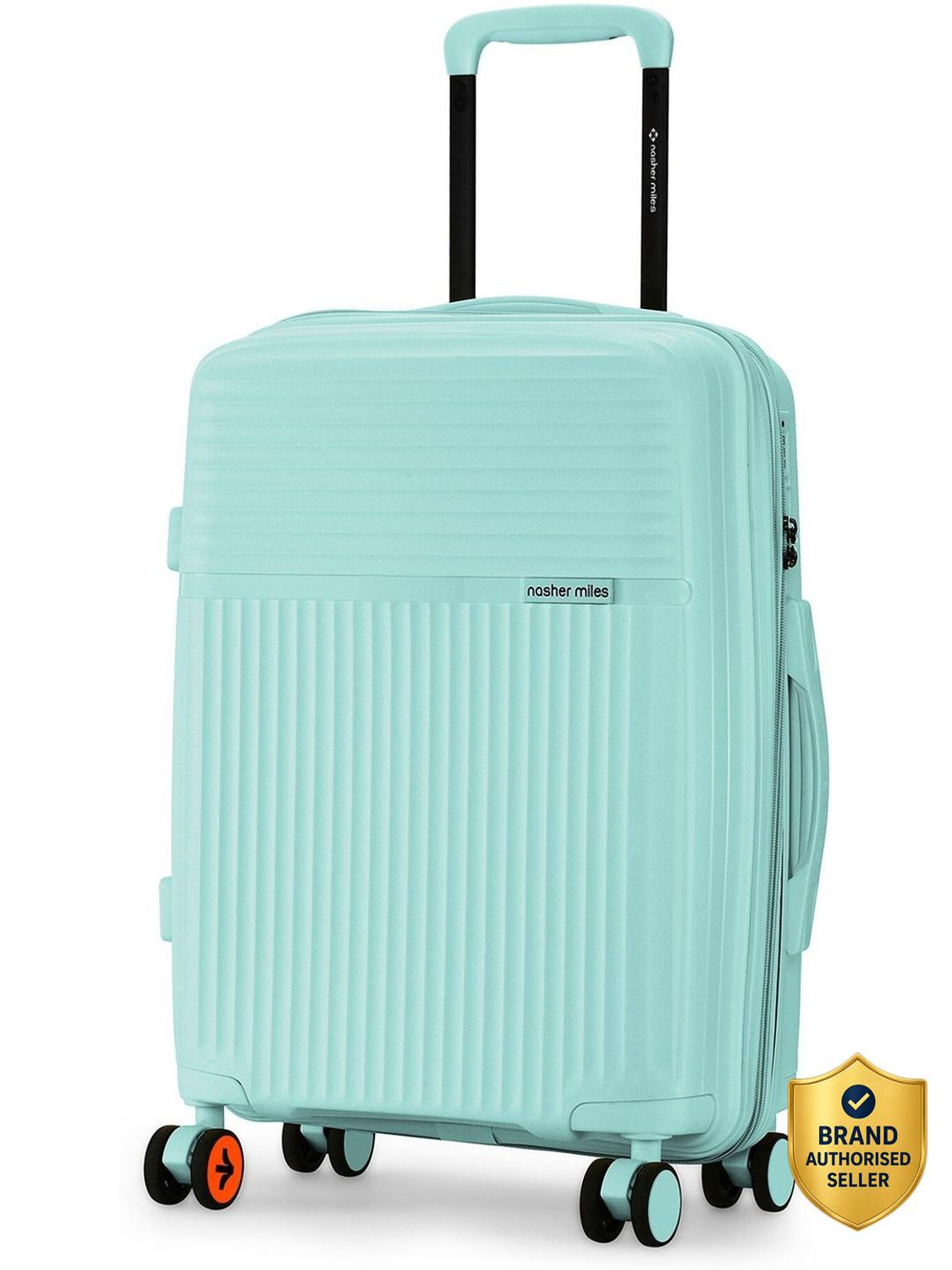 Image of NASHER MILES Expander Hardside Polypropylene Cabin Cool Mint 55cm Trolley Bag Expandable Cabin Suitcase 8 Wheels - 20 inch