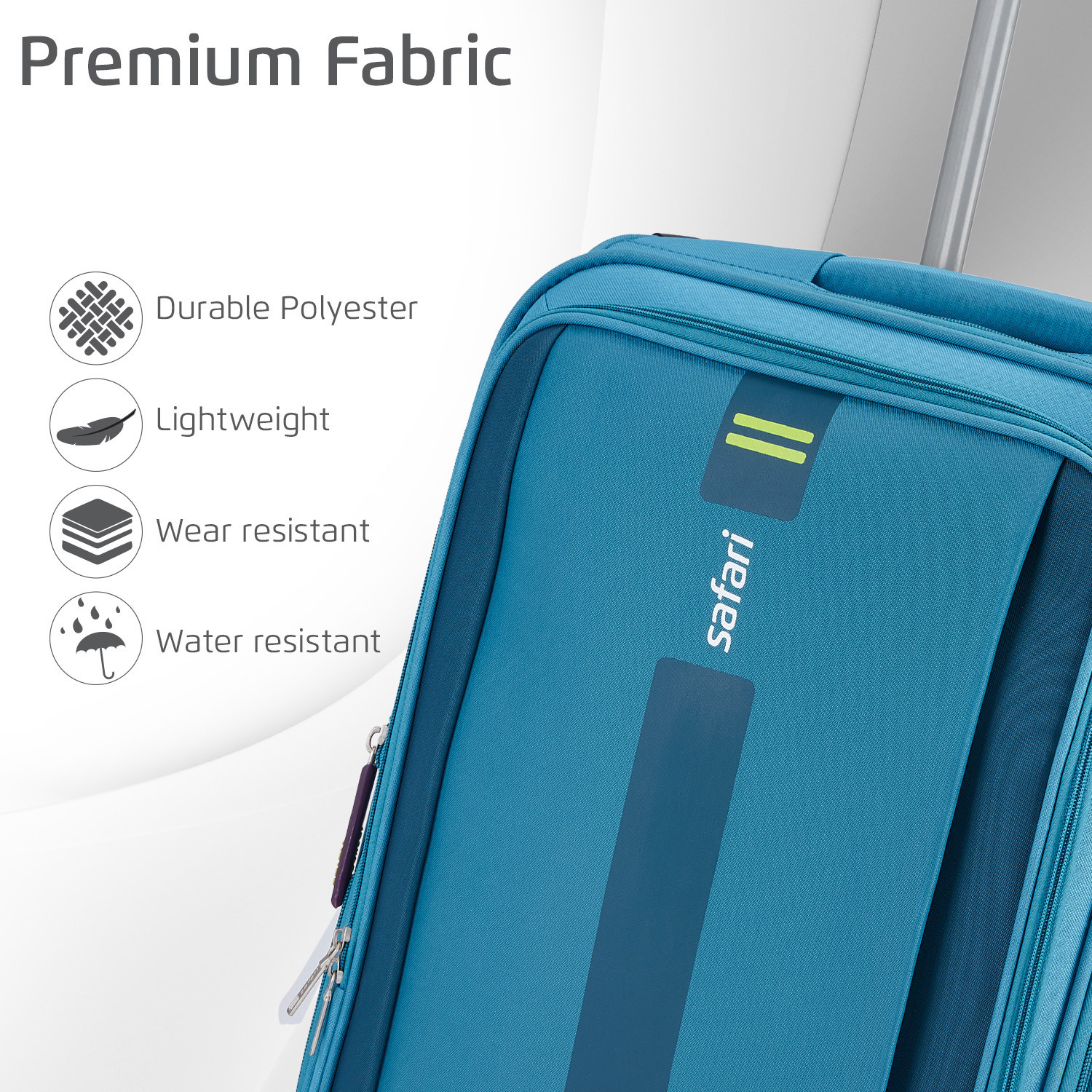 Image of SAFARI GAMMA NEO 65 4W TEAL Expandable Check-in Suitcase 4 Wheels - 26 Inches
