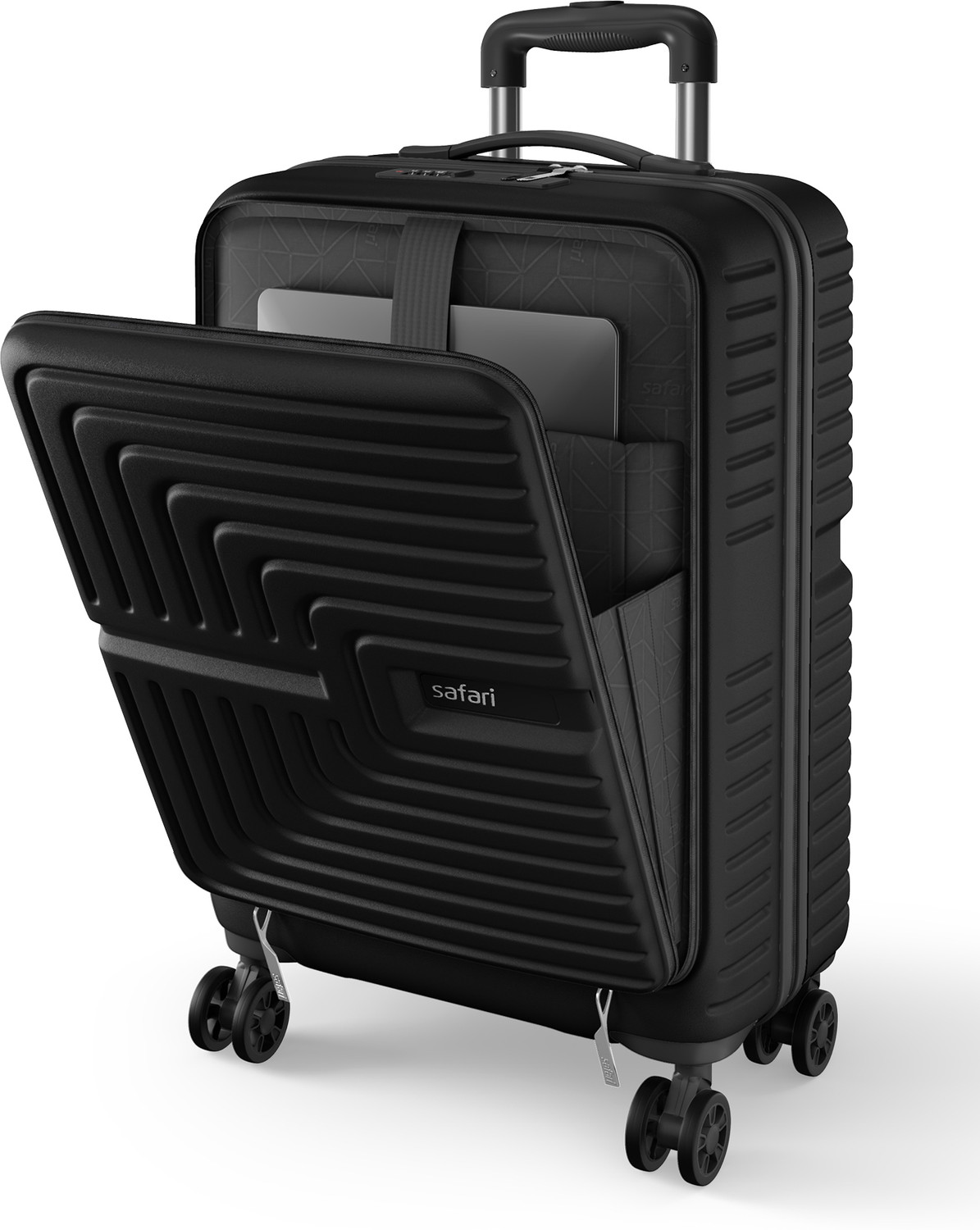 Image of SAFARI ECLIPSE NEO FO 55 4W BLACK Cabin Suitcase 8 Wheels - 22 Inches