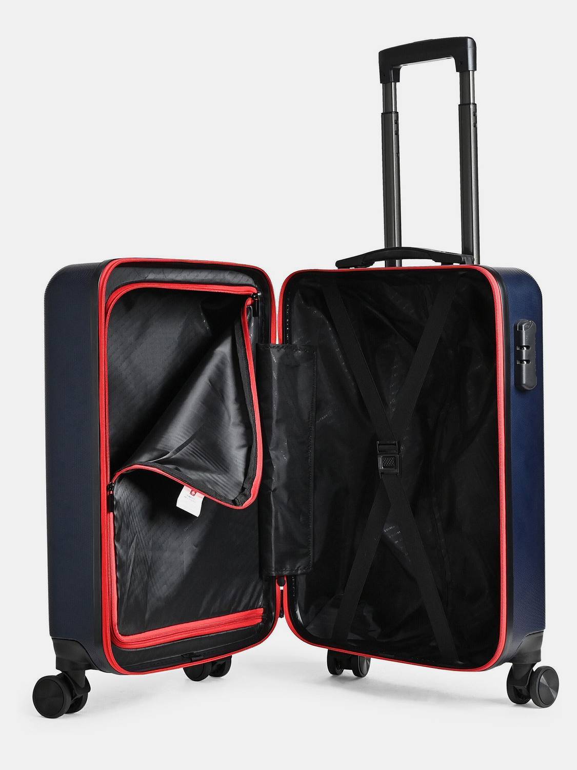SWISS MILITARY MOSAIC Hard Top 24 Inch Luggage Trolley Bag Black