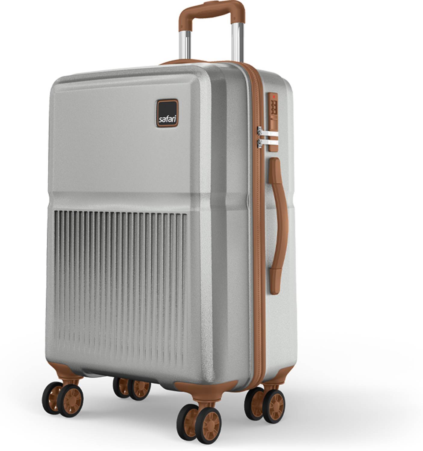 SAFARI Large Check-in Suitcase (75 cm) 8 Wheels - Auris - Silver