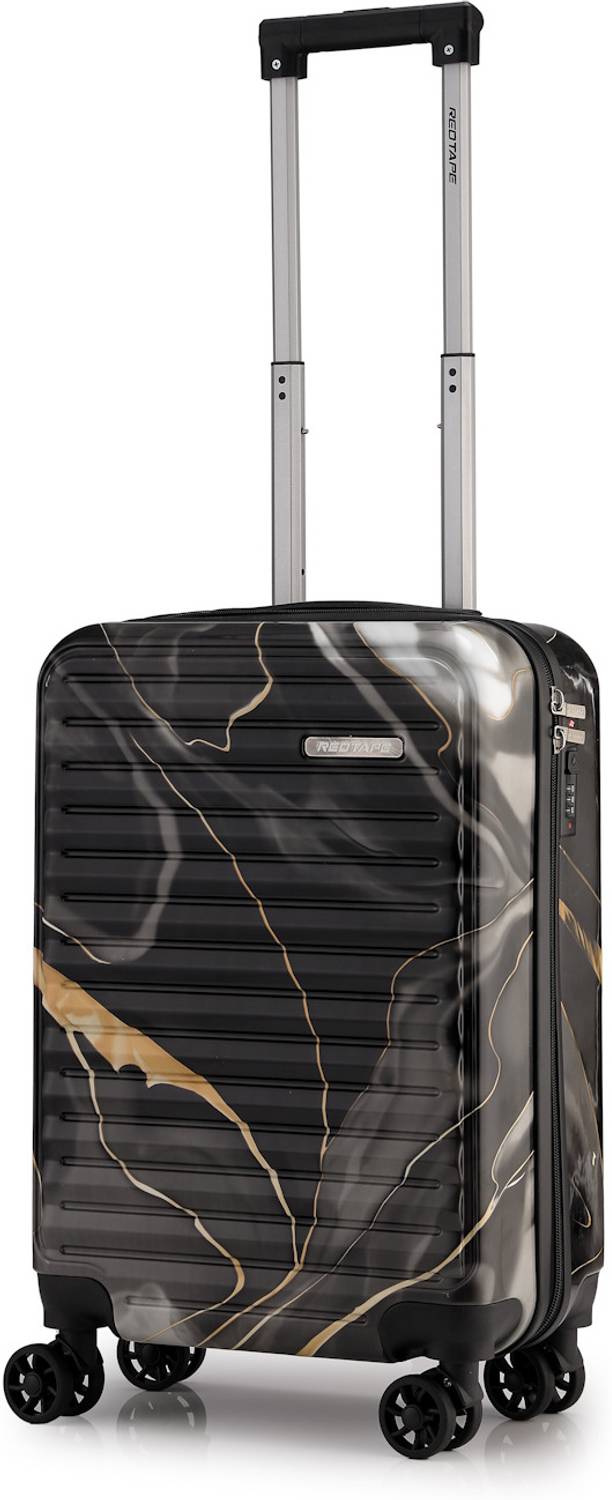 Red Tape 40L 20 inch Red Polycarbonate Hard Cabin Suitcase 8 Wheels - Image 1