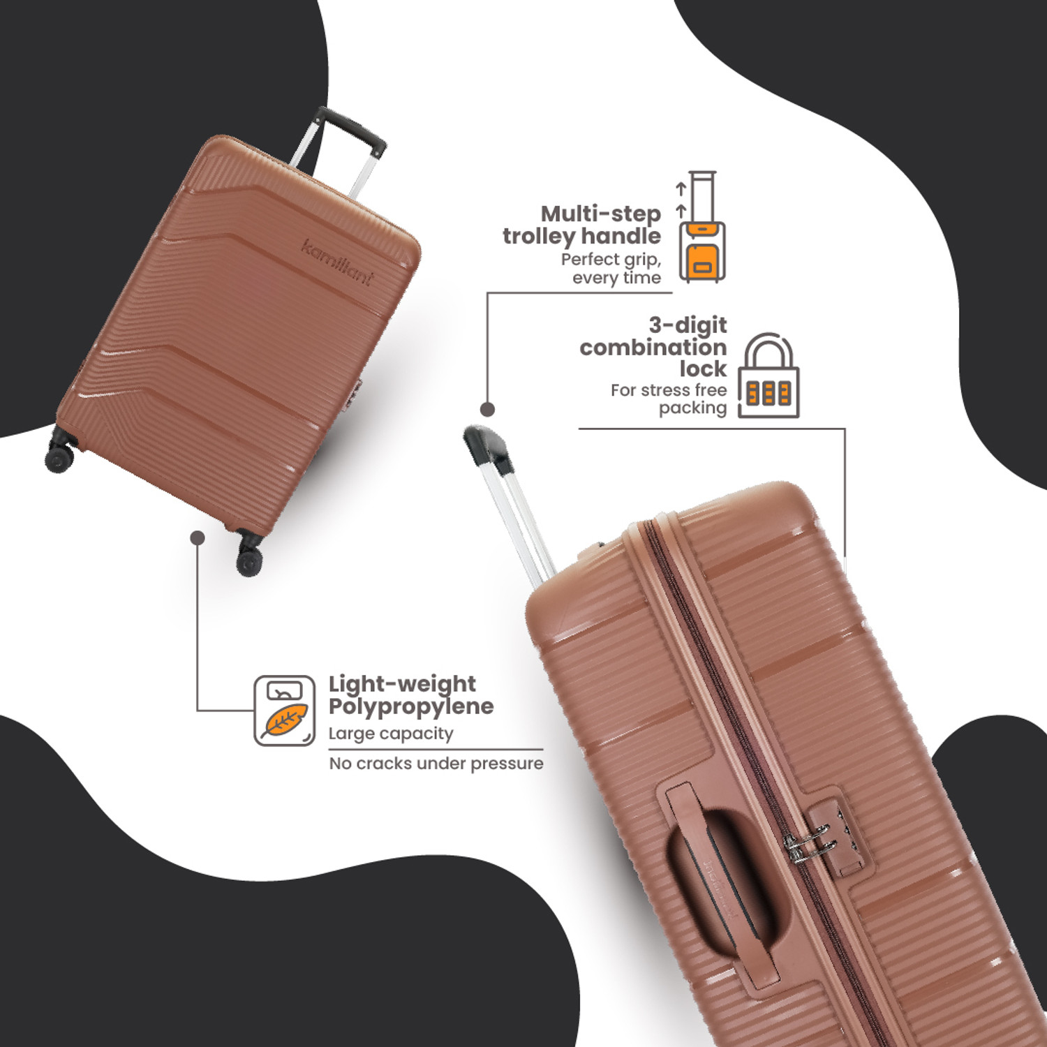Image of KAMILIANT by American Tourister ARMOR Check-in Suitcase 8 Wheels - 30 inches