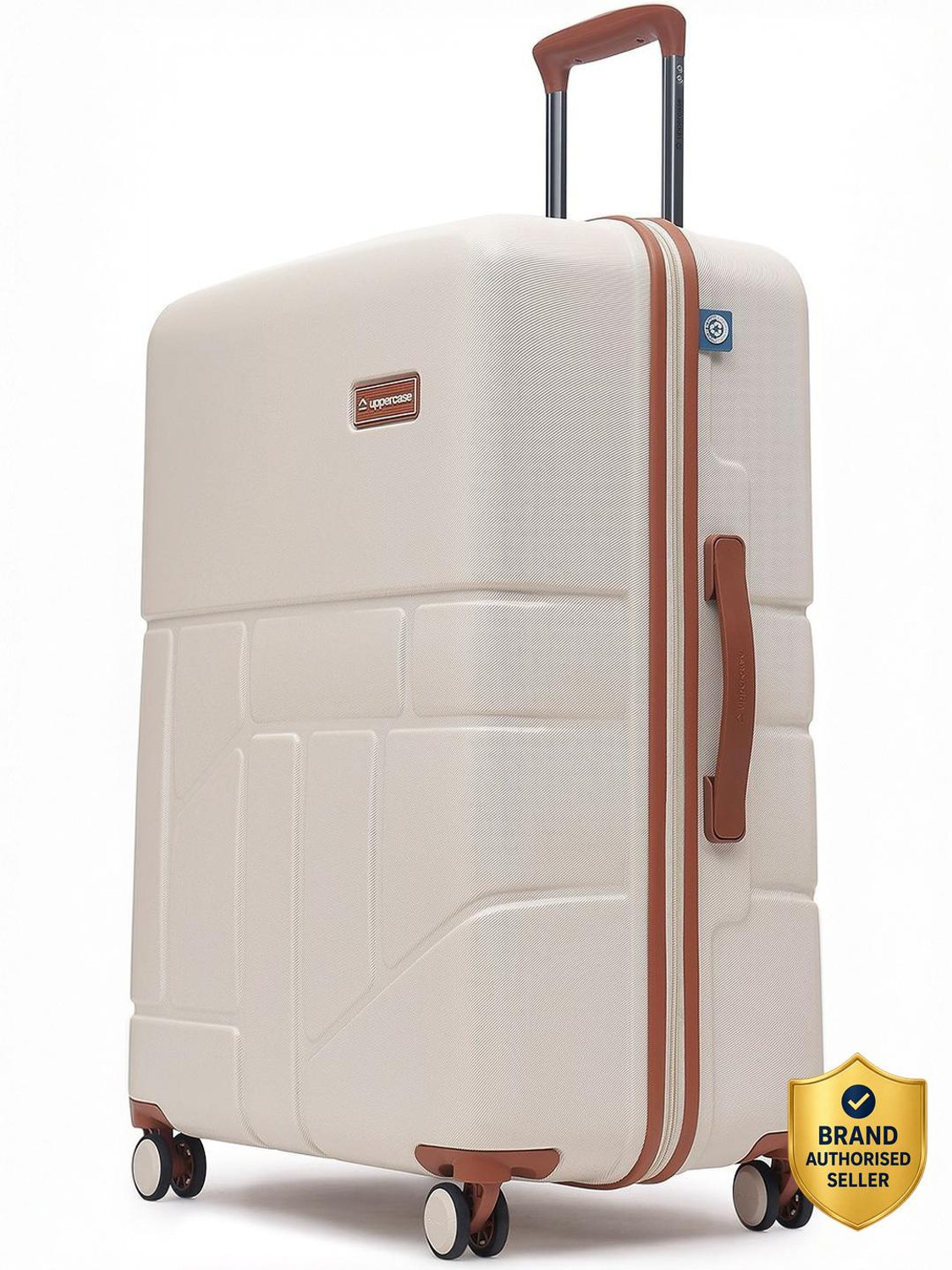 Image of Uppercase Rock Large 75 cm Check-in Hardsided Trolley Bag, TSA Lock & Anti-Theft Zippers Check-in Suitcase 8 Wheels - 30 inch
