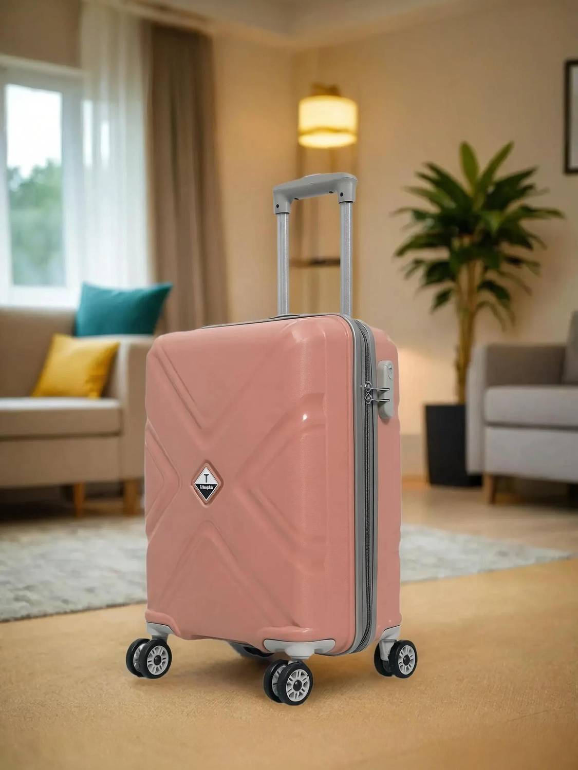 Trumpkin Trolley Bags for Travel, 4 Wheel Small Luggage, Hard Side Cabin Bag Cabin Suitcase 4 Wheels - 20 inch