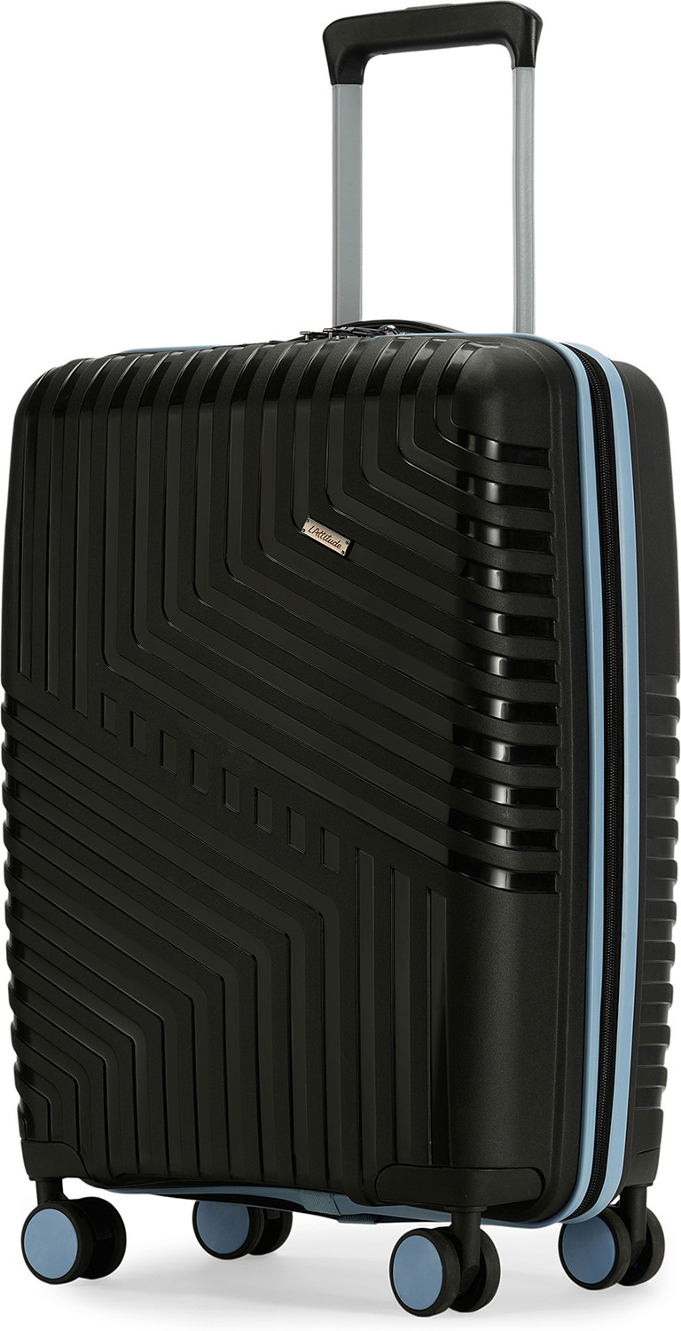 Image of LATTITUDE by Provogue CORE 55 8W MIDNIGHT BLACK /ARCTIC BLUE Cabin Suitcase 8 Wheels - 20 inch