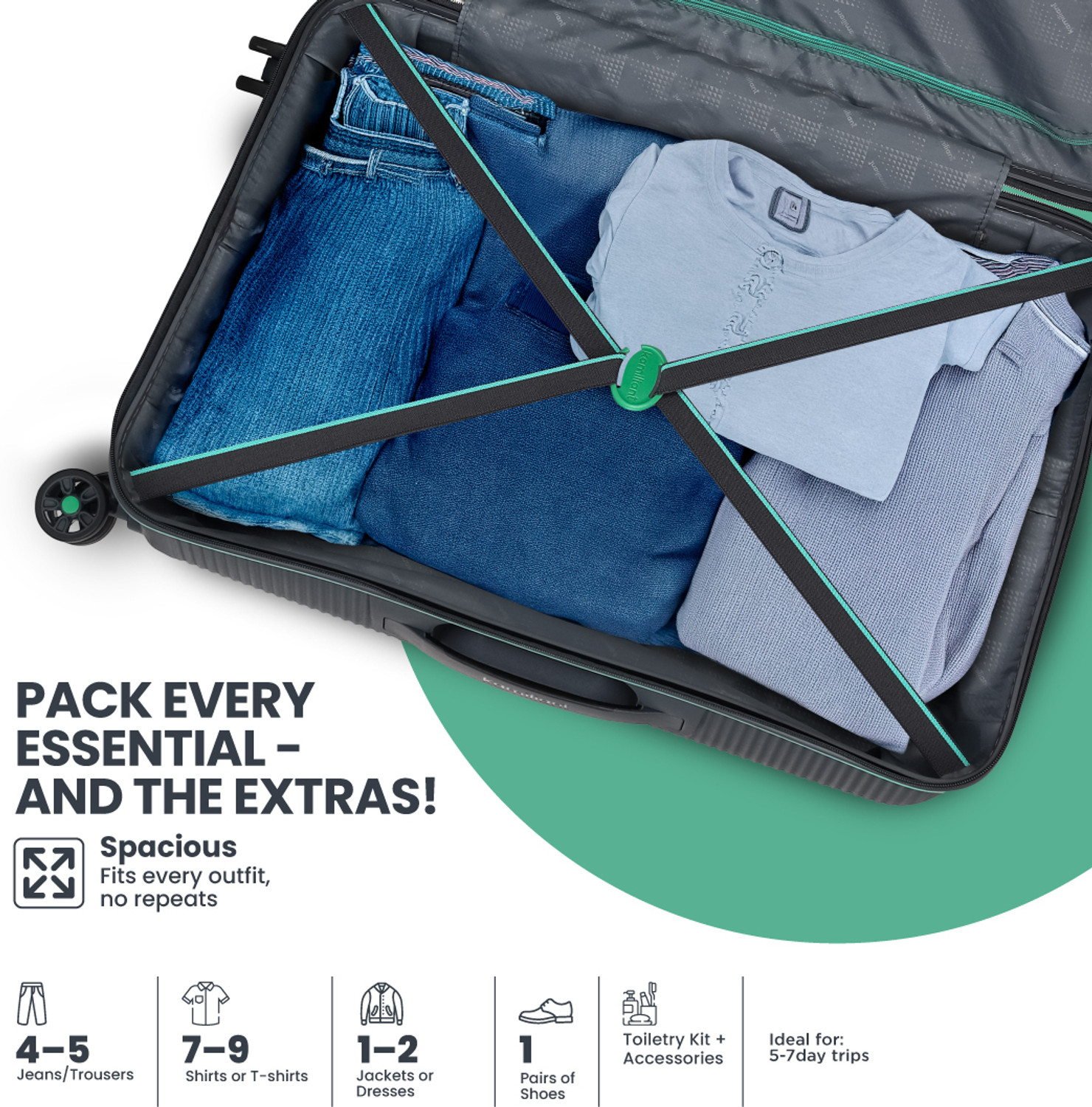 Image of KAMILIANT RAIDER POP Check-in Suitcase 8 Wheels - 27 inches