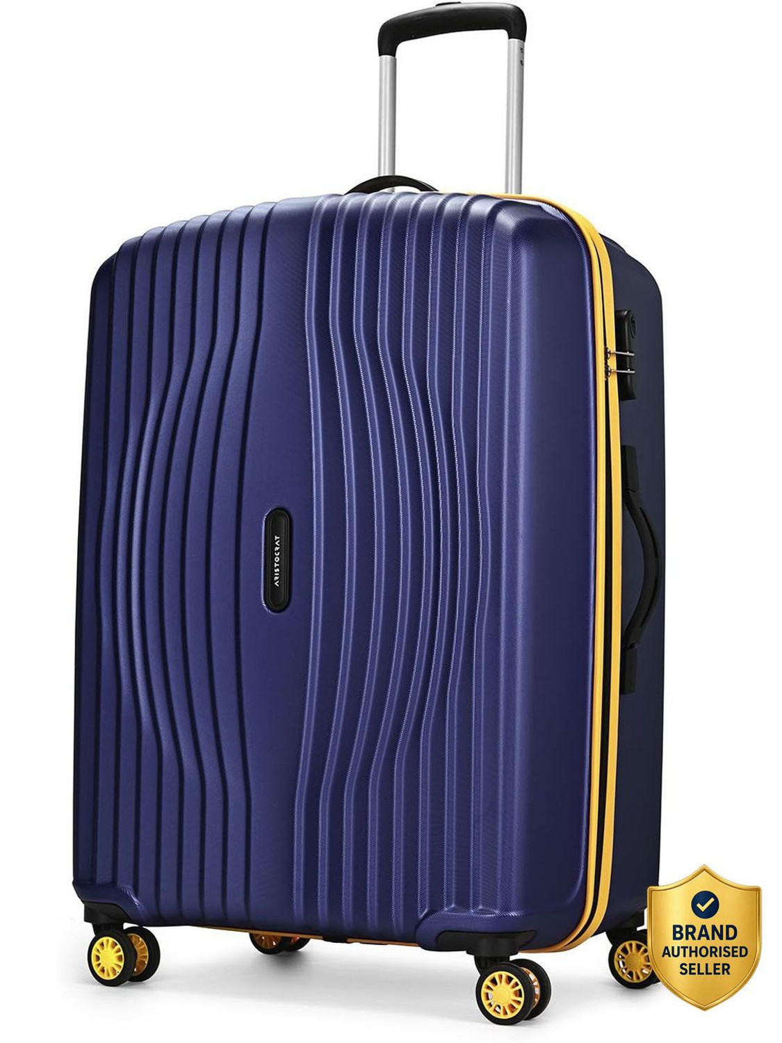 Image of ARISTOCRAT Vortex Plus Check-in Trolley Bag | Large Hard Luggage with Combination Lock Check-in Suitcase 8 Wheels - 30 Inch