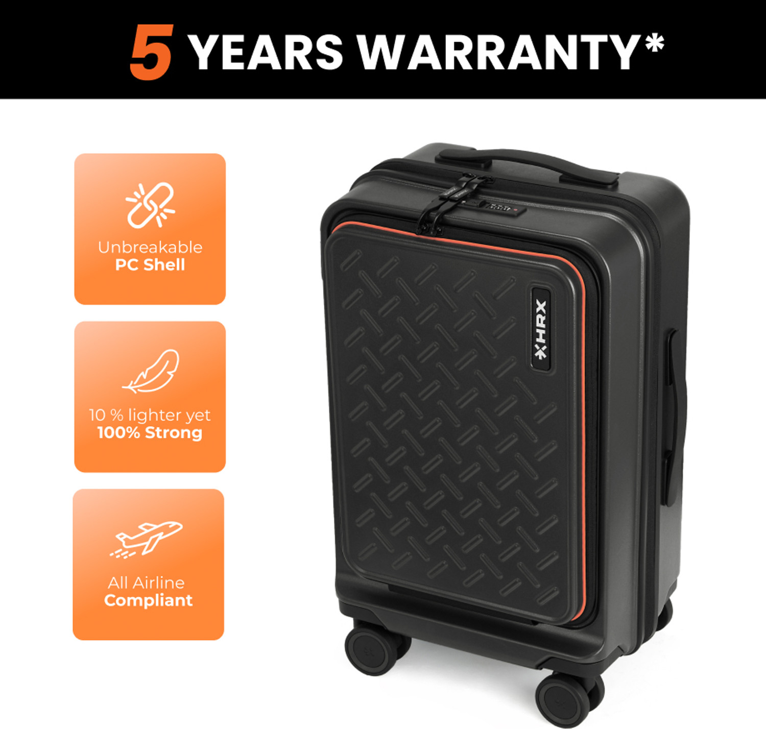 Image of HRX Transit Cabin Suitcase 8 Wheels - 22 inch
