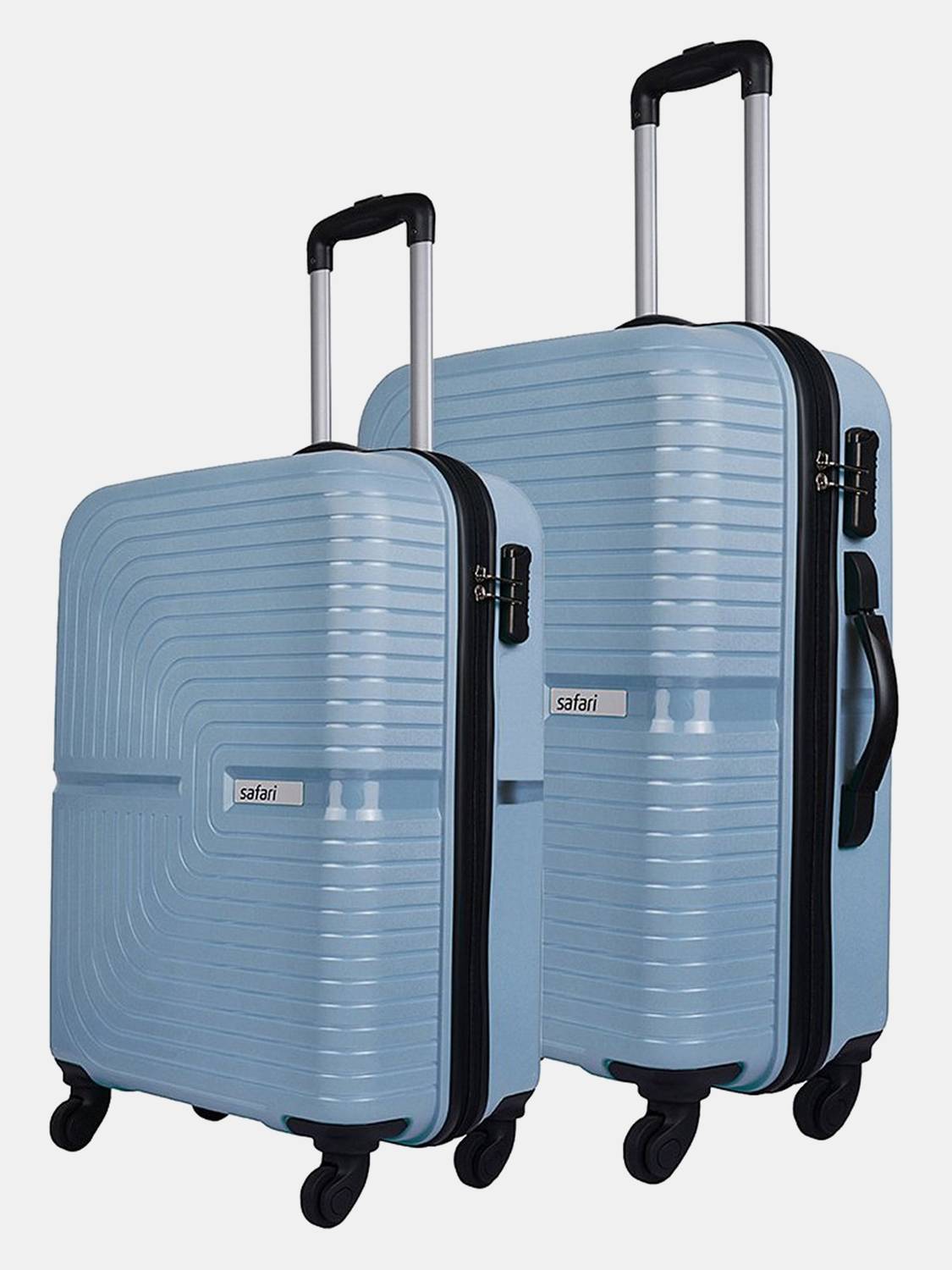 SAFARI Hard Body Set of 2 Luggage 4 Wheels - ECLIPSE 2 (Small 55c