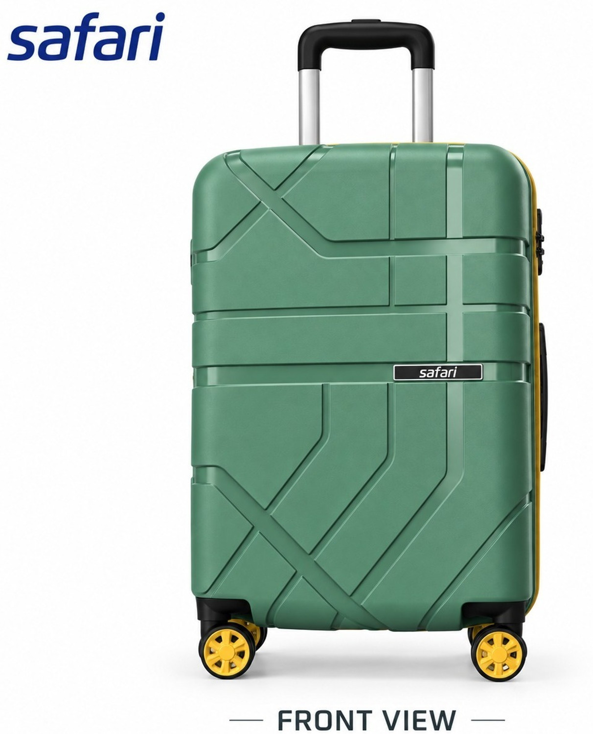 Image of SAFARI Small Cabin Suitcase (25 inch) 4 Wheels - Medium Size Hard Shell Suitcase - Green