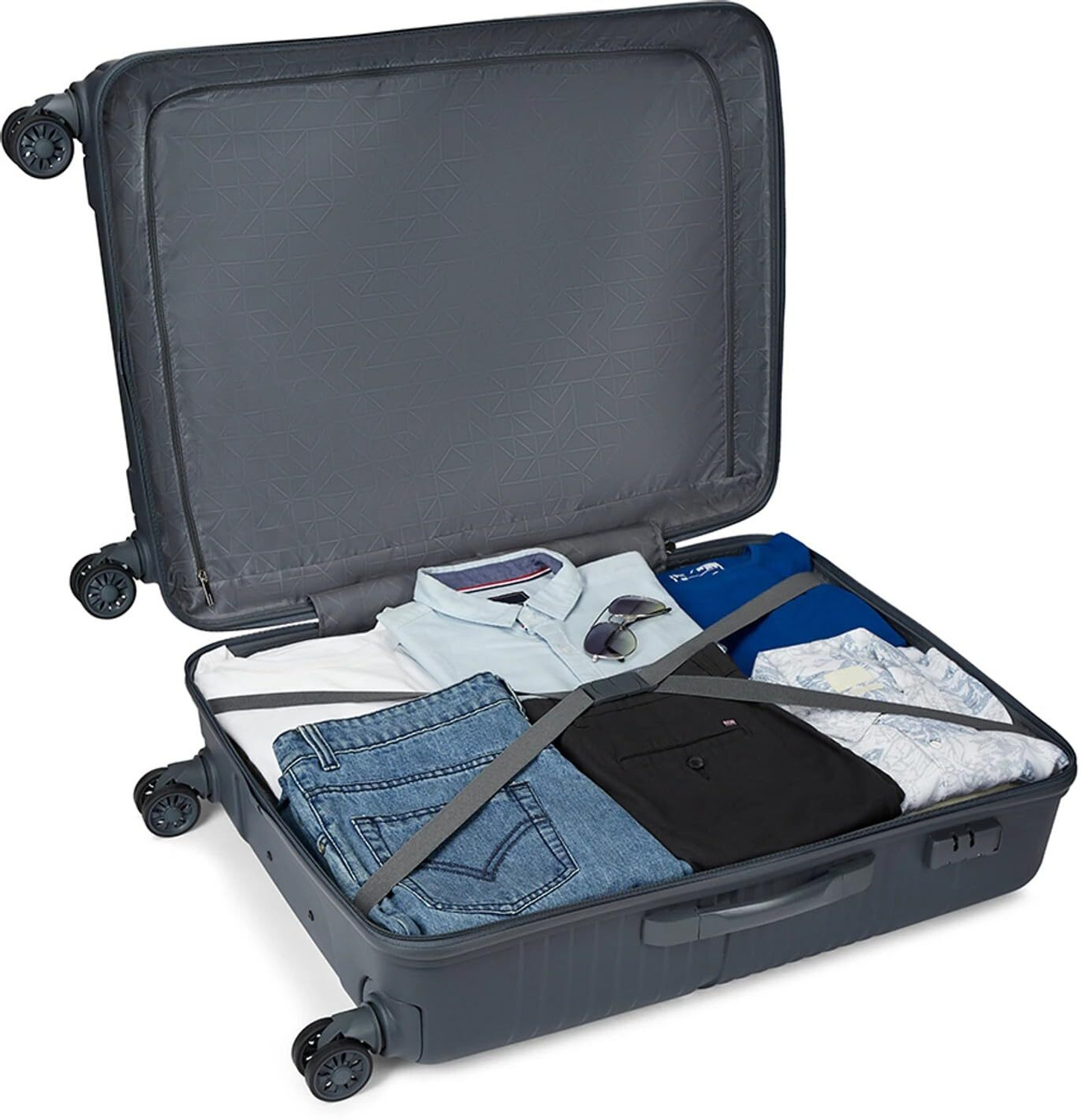 Image of SAFARI Carter Hard-Luggage Set of 3 Trolley Bags Cabin & Check-in Set 8 Wheels - 28 inch