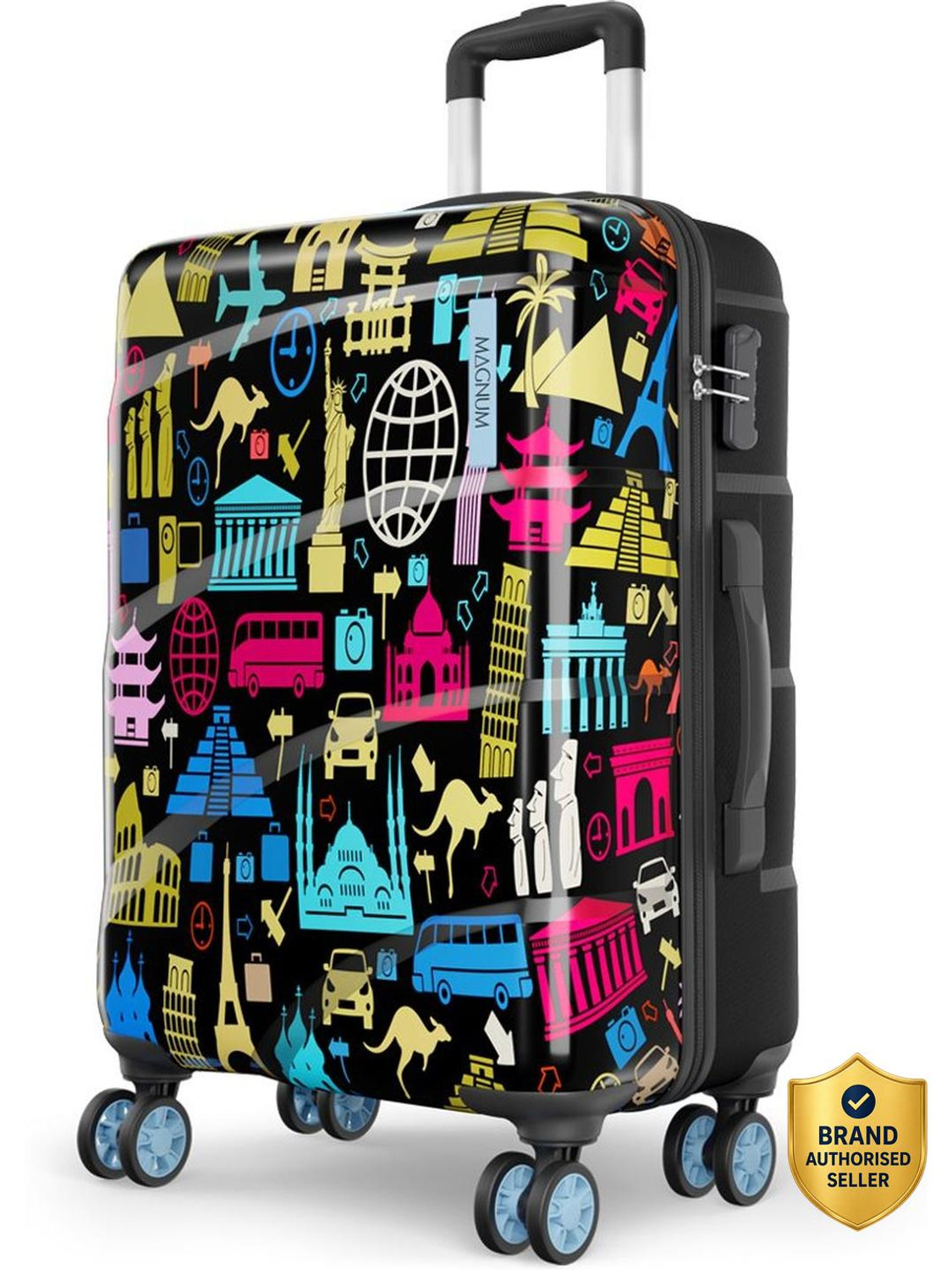 Image of Safari WANDERLUST PLUS 75 4W PRINTED Check-in Suitcase 8 Wheels - 31 Inches