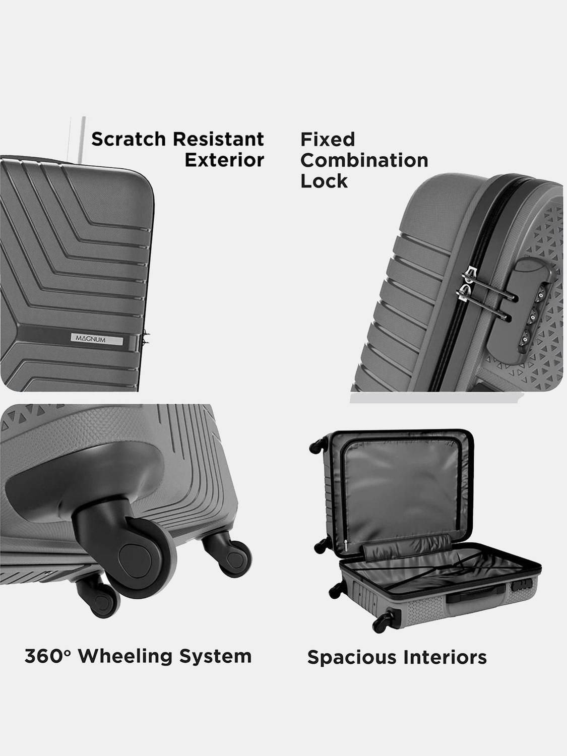 Magnum Safari Zeno 75 Check-in Suitcase 4 Wheels 30 Inches - Image 4