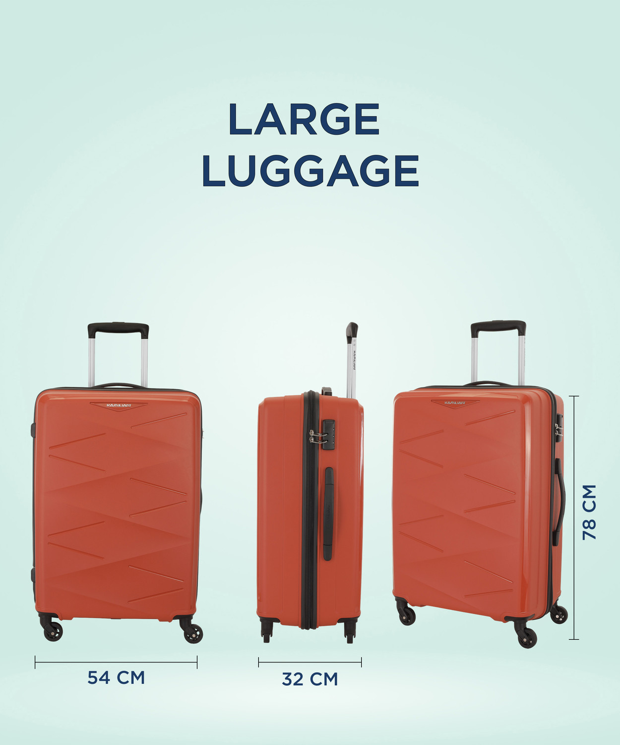 Image of Kamiliant by American Tourister (Small 55 Cm | Medium 68 Cm)Combination Lock-Triprism Cabin & Check-in Set 4 Wheels - 30 inches
