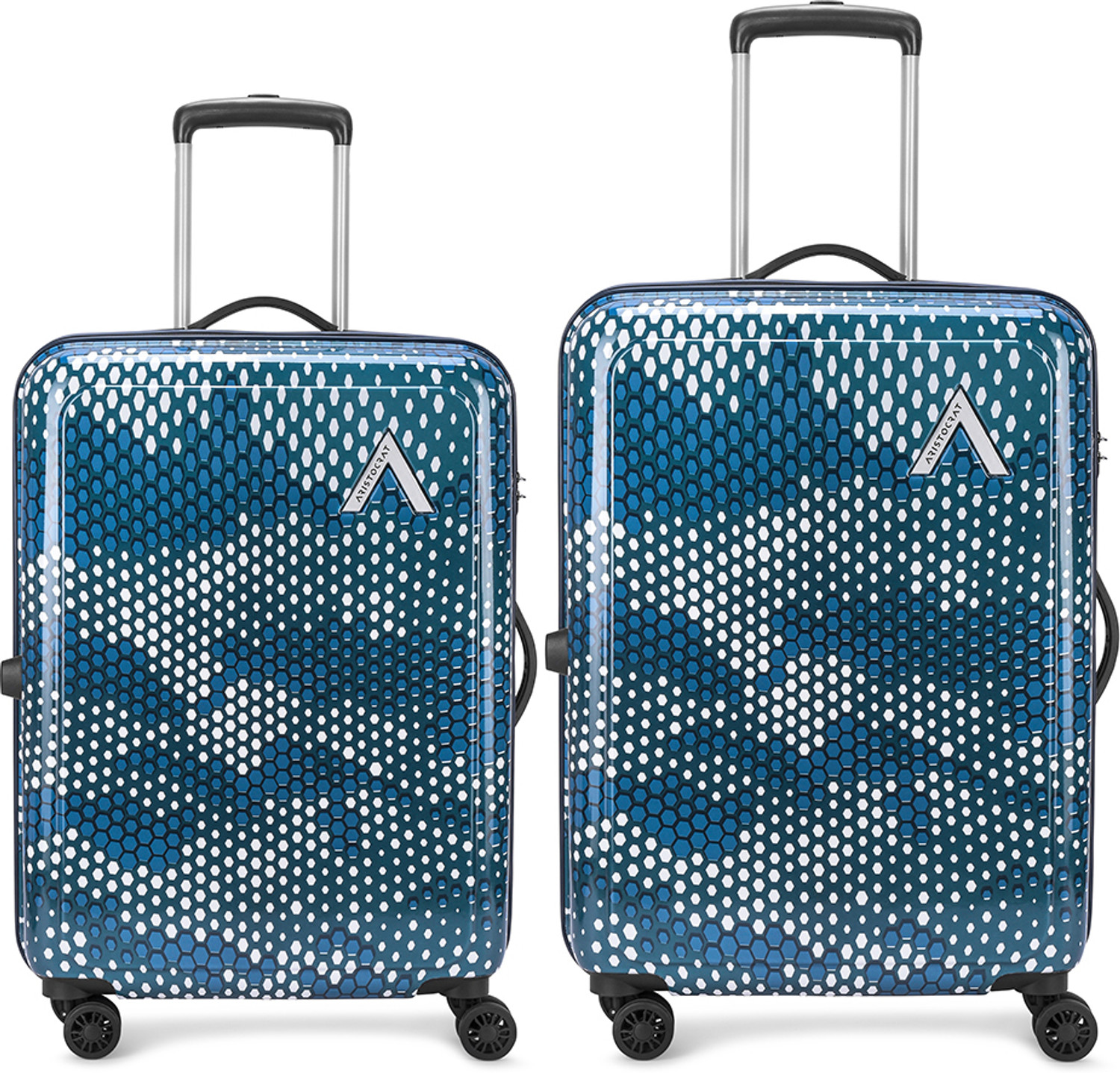 Image of ARISTOCRAT Combat Set of 2 Trolley Bag 53.5cm & 63.5cm | Hard Luggage | Combination Lock Cabin & Check-in Set 8 Wheels - 25 Inch