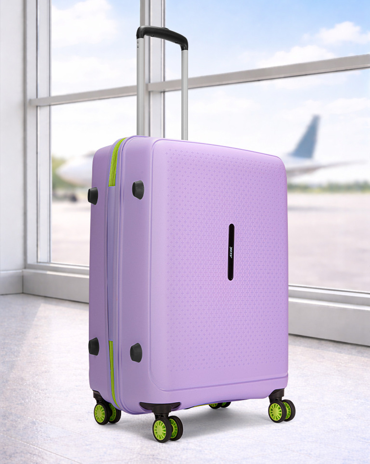 Image of ALFA Forge Tuff Check-in Trolley Bag | Medium Hard Luggage with Combination Lock Check-in Suitcase 8 Wheels - 26 Inch