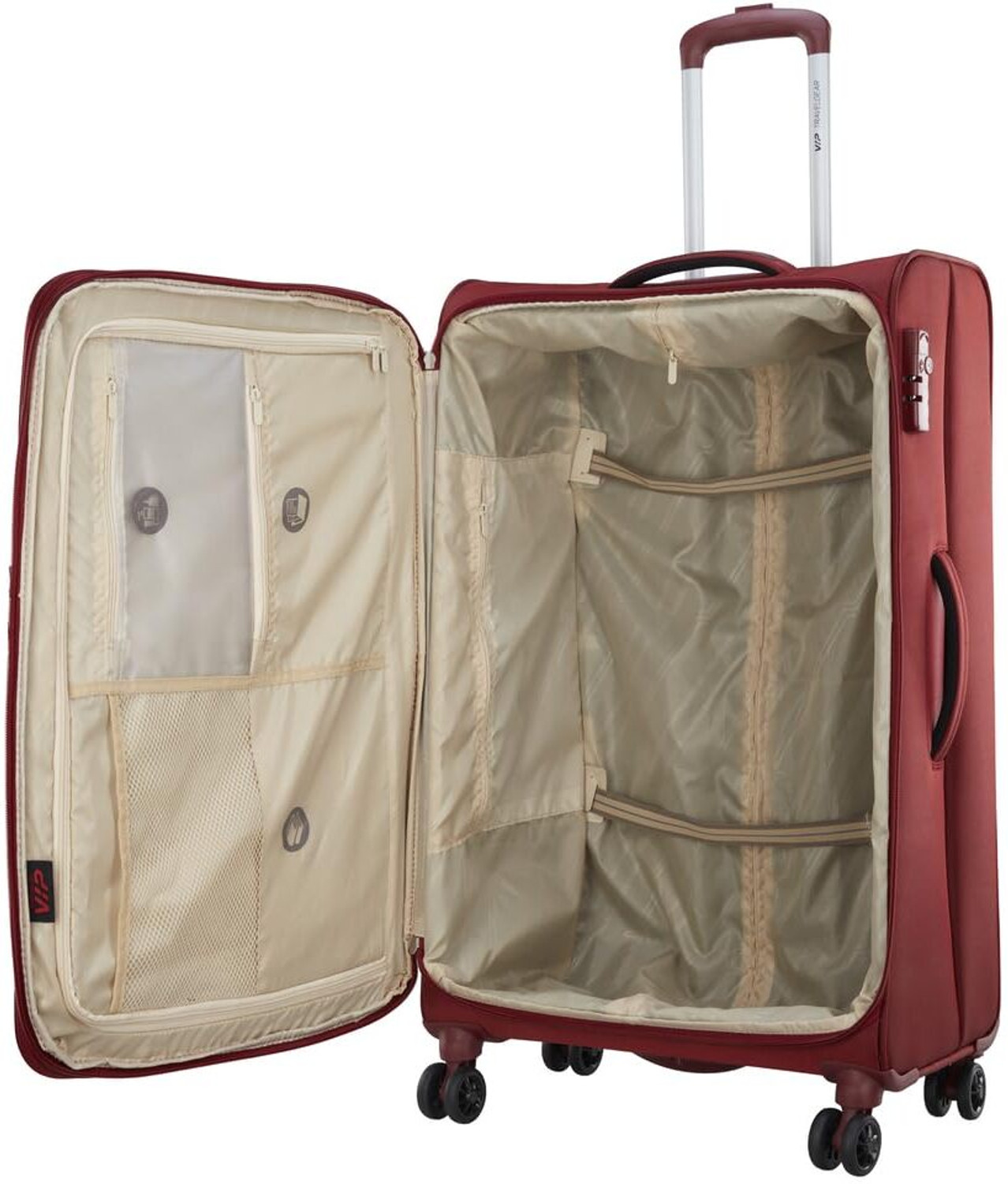 Image of VIP Unicorn NXT 8W Check-in Soft Luggage - Polyester Spinner Trolley Cabin Suitcase 8 Wheels - 28 inch