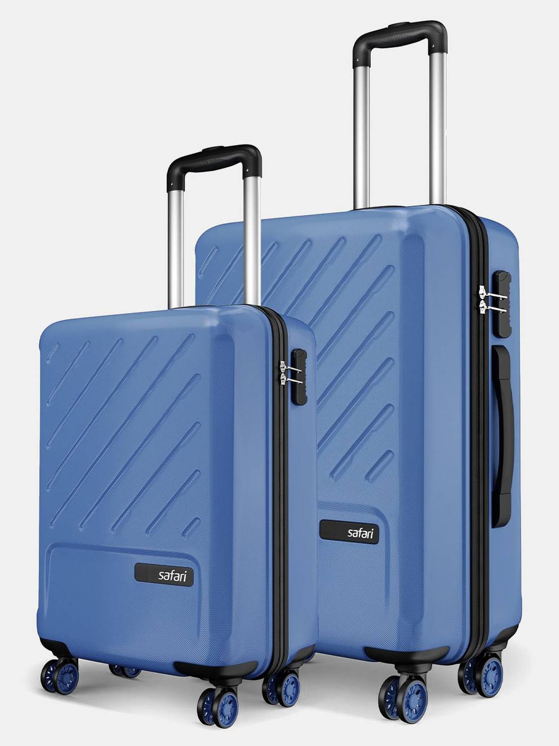 SAFARI Hard Body Set of 2 Luggage 8 Wheels - Symphony - Blue