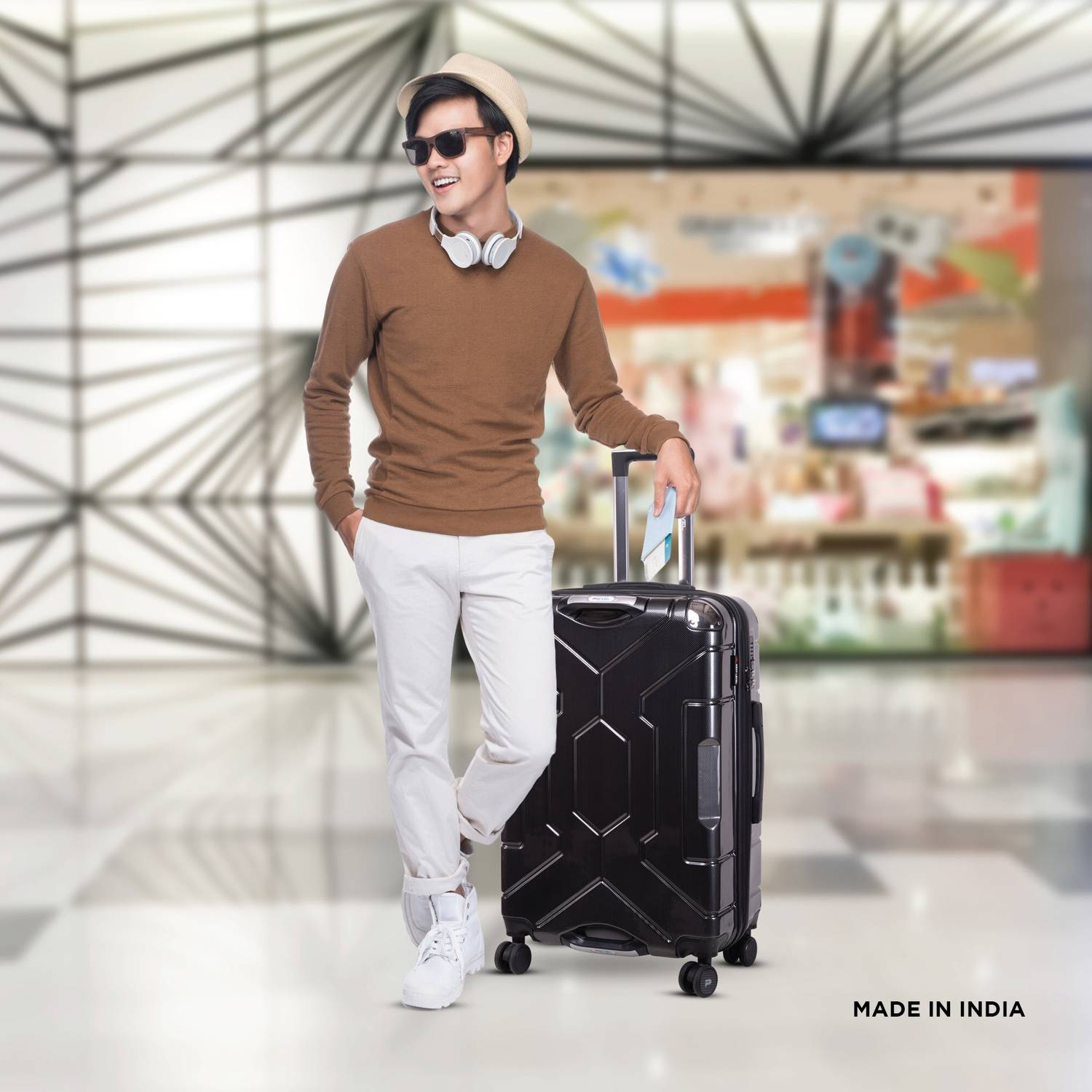 EUROPEAN HOLIDAY WITH CARAVELLI 10個 PREVEL Polycarbonate Trolley Bag for Travel Hard Shell 8 Wheels