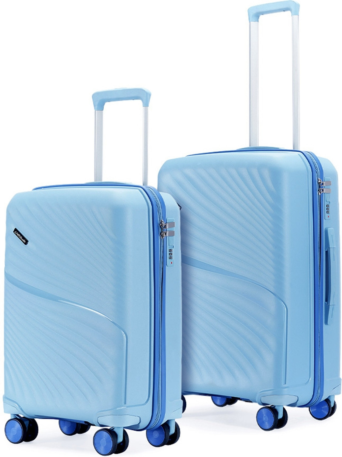 Image of LATTITUDE by Provogue MERIDIAN 55 /65 8W TWILIGHT SEA BLUE / GALAXY BLUE Cabin & Check-in Set 8 Wheels - 24 inch