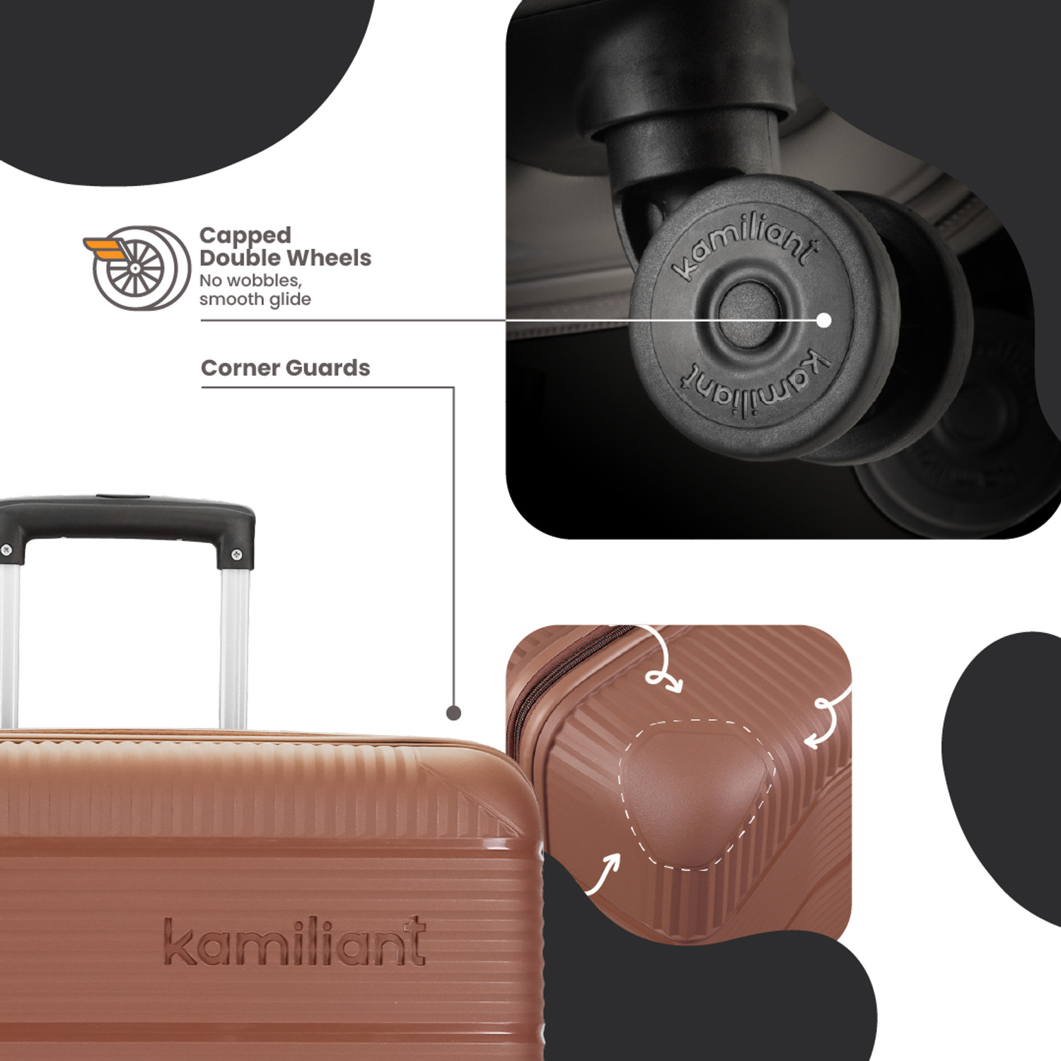 Image of KAMILIANT by American Tourister ARMOR Check-in Suitcase 8 Wheels - 30 inches