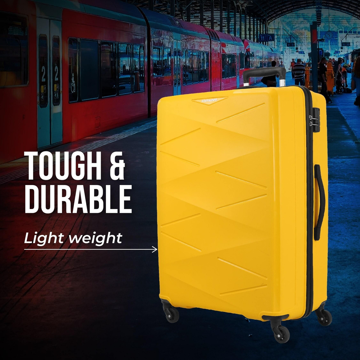 Image of Kamiliant by American Tourister (Small 55 Cm | Medium 68 Cm)Combination Lock-Triprism Cabin & Check-in Set 4 Wheels - 27 Inch