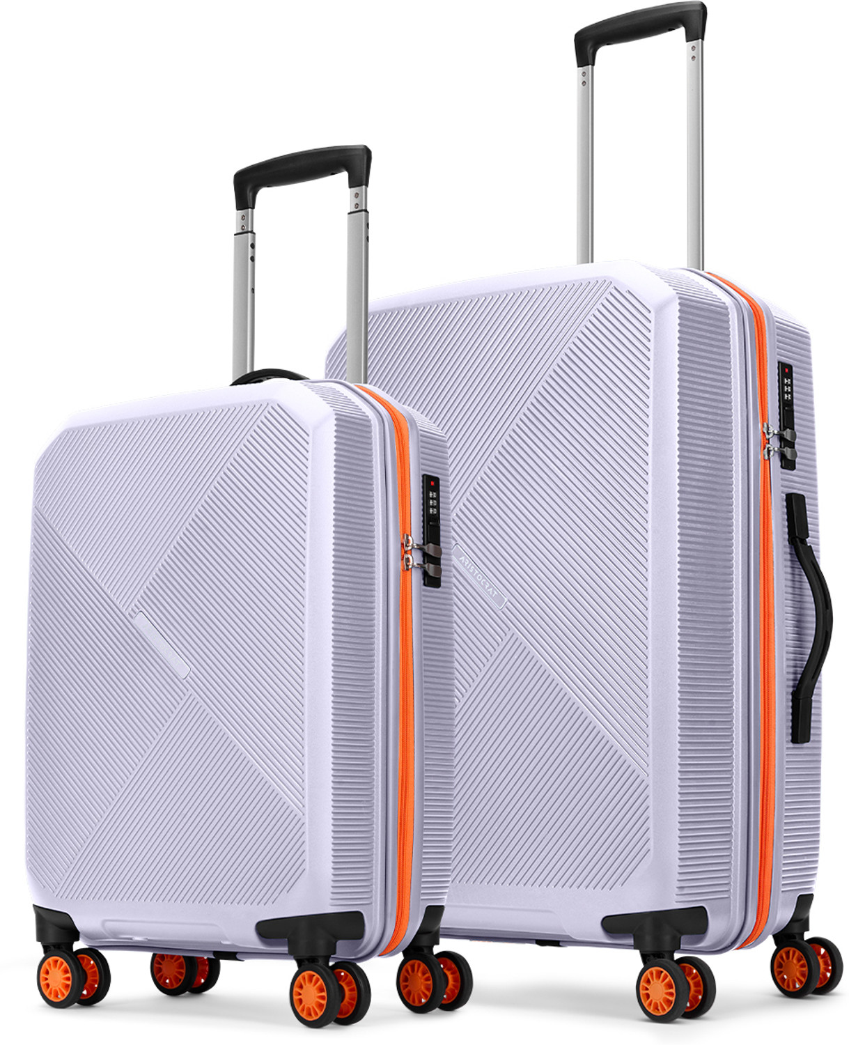 Image of ARISTOCRAT Apex Hard Side Polypropylene Luggage | Trolley Bag with Combination Lock Cabin & Check-in Set 8 Wheels - 27 Inch