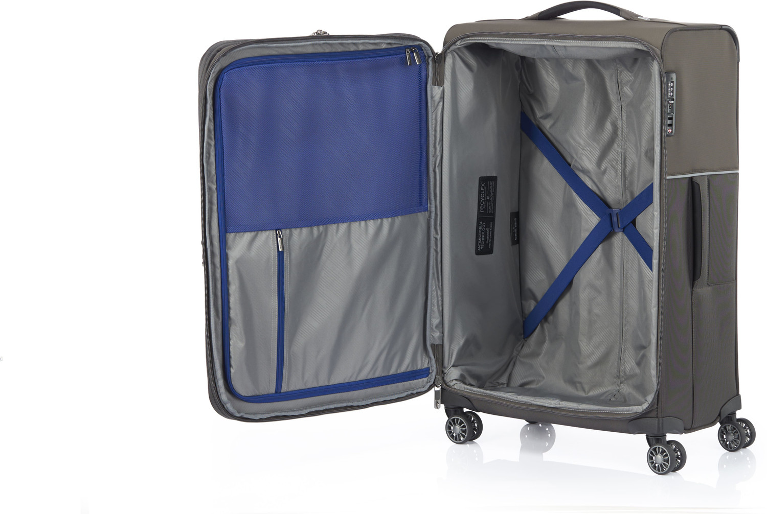 Image of SAMSONITE 73H SP71 /26-Platin Grey Cabin Suitcase 8 Wheels - 28 inch
