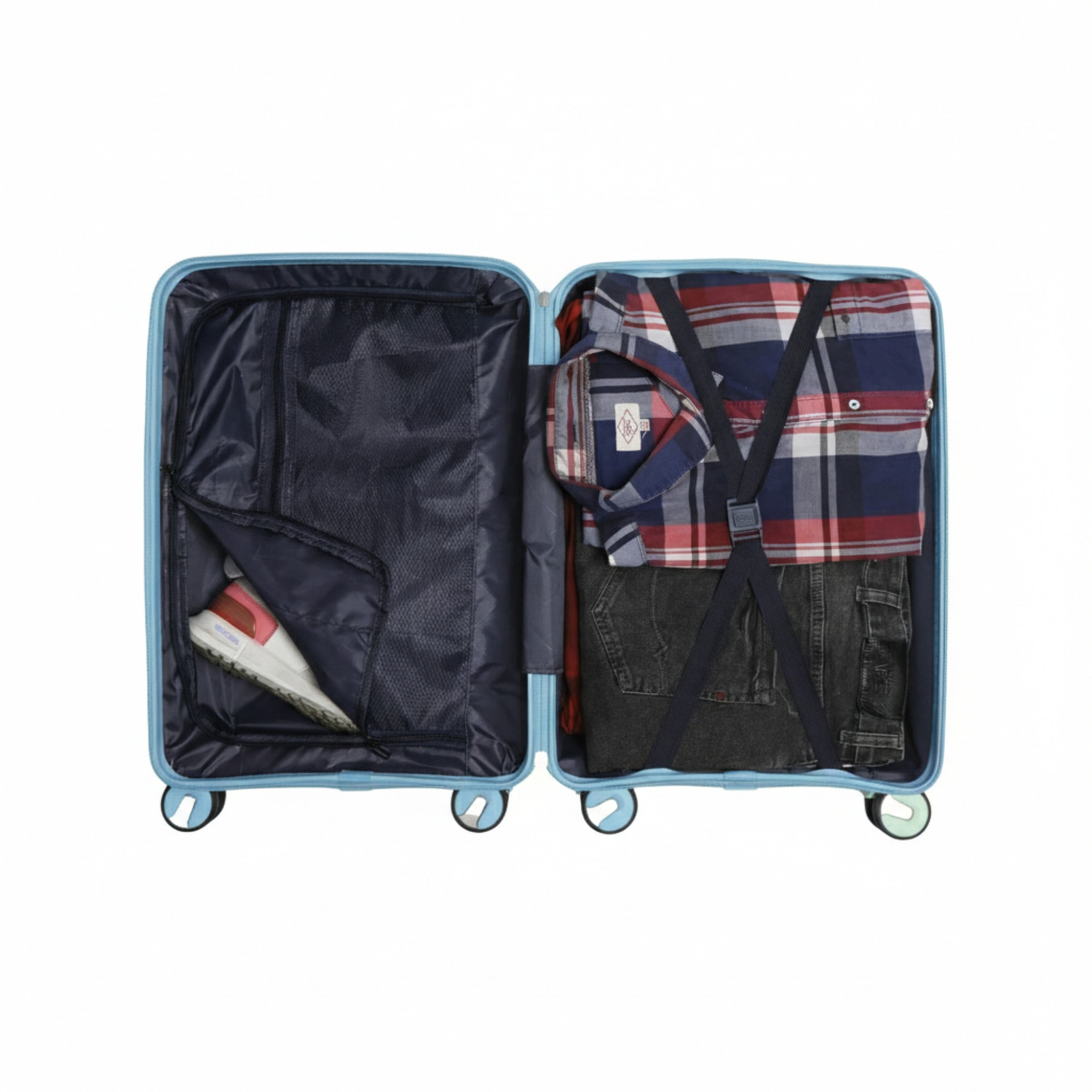 Image of KILLER Hard Sided Spinners, Expandable Travel & Luggage Bags Trolley Bag Expandable Cabin Suitcase 4 Wheels - 20 inch