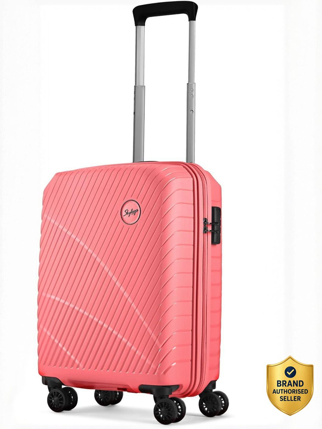 Image of SKYBAGS Streax Cabin Trolley Bag | Hard Luggage | Combination Lock with Sturdy Zipper Cabin Suitcase 8 Wheels - 22 inch