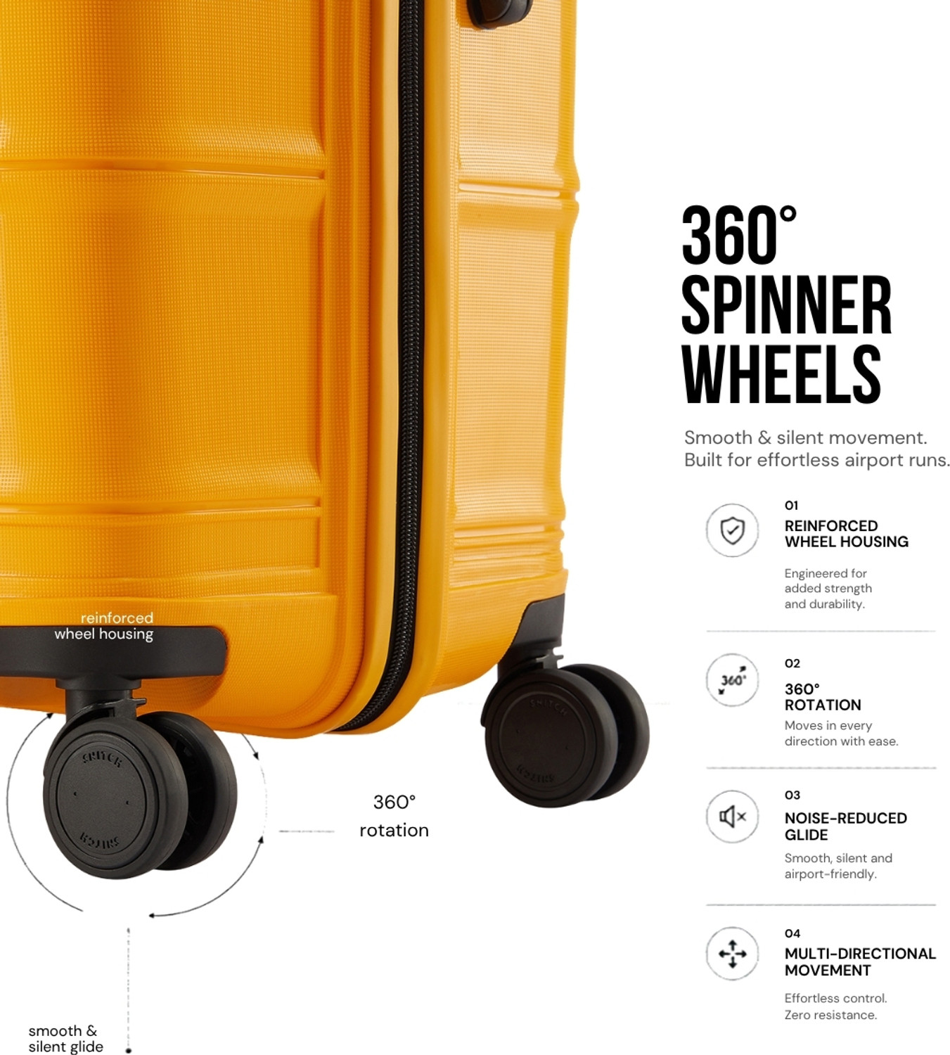 Image of Snitch Vector Cabin Suitcase 8 Wheels - 23 inch