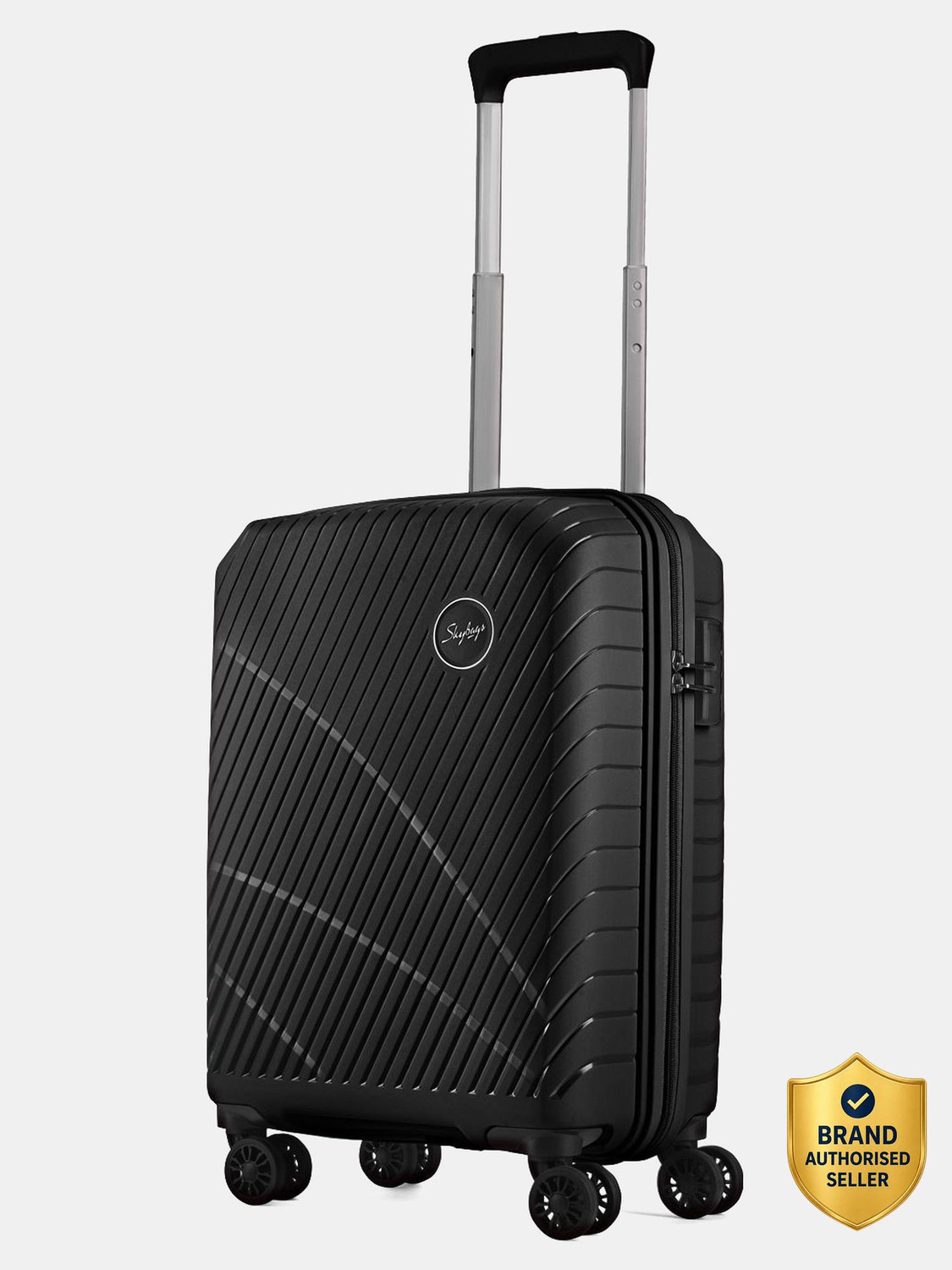 Image of SKYBAGS Streax Cabin Trolley Bag | Hard Luggage | Combination Lock with Sturdy Zipper Cabin Suitcase 8 Wheels - 22 inch